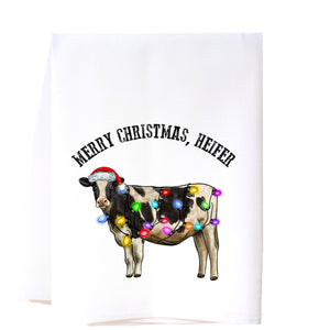 Christmas Heifer Flour Sack Towel Kitchen Towel/Dishcloth - Southern Sisters