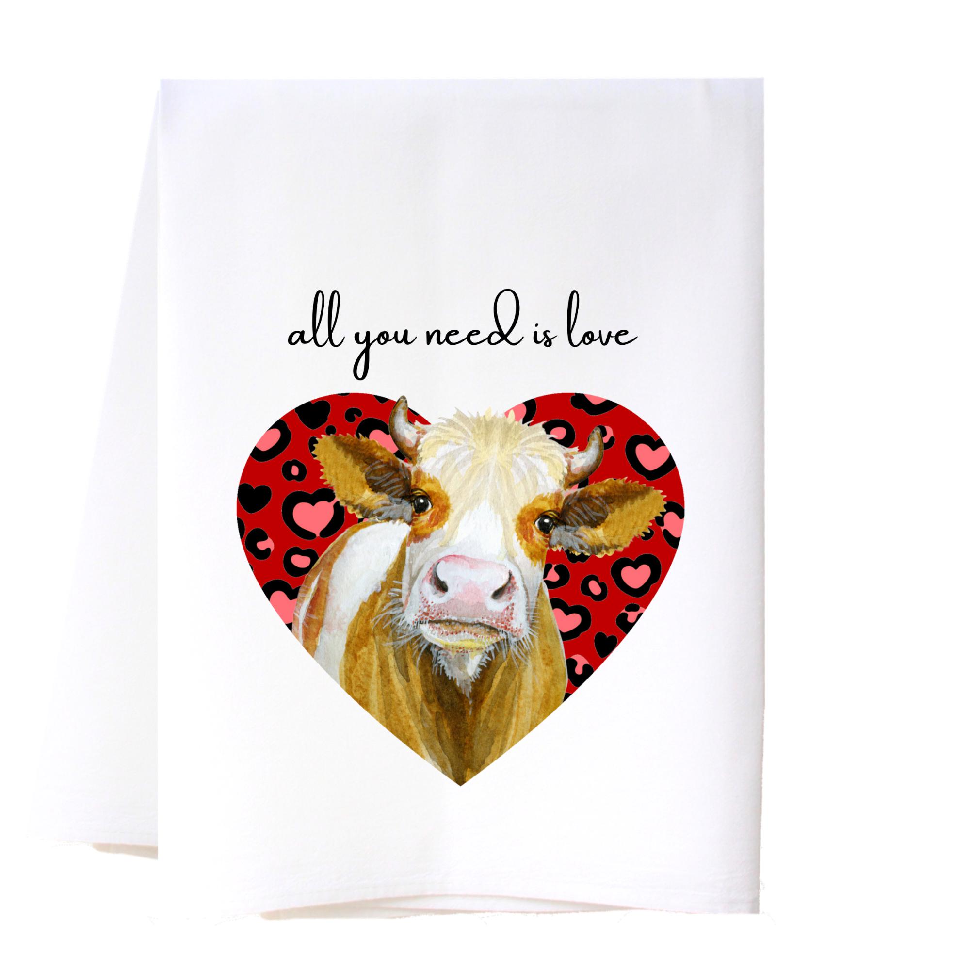 Cow Love Flour Sack Towel Kitchen Towel/Dishcloth - Southern Sisters