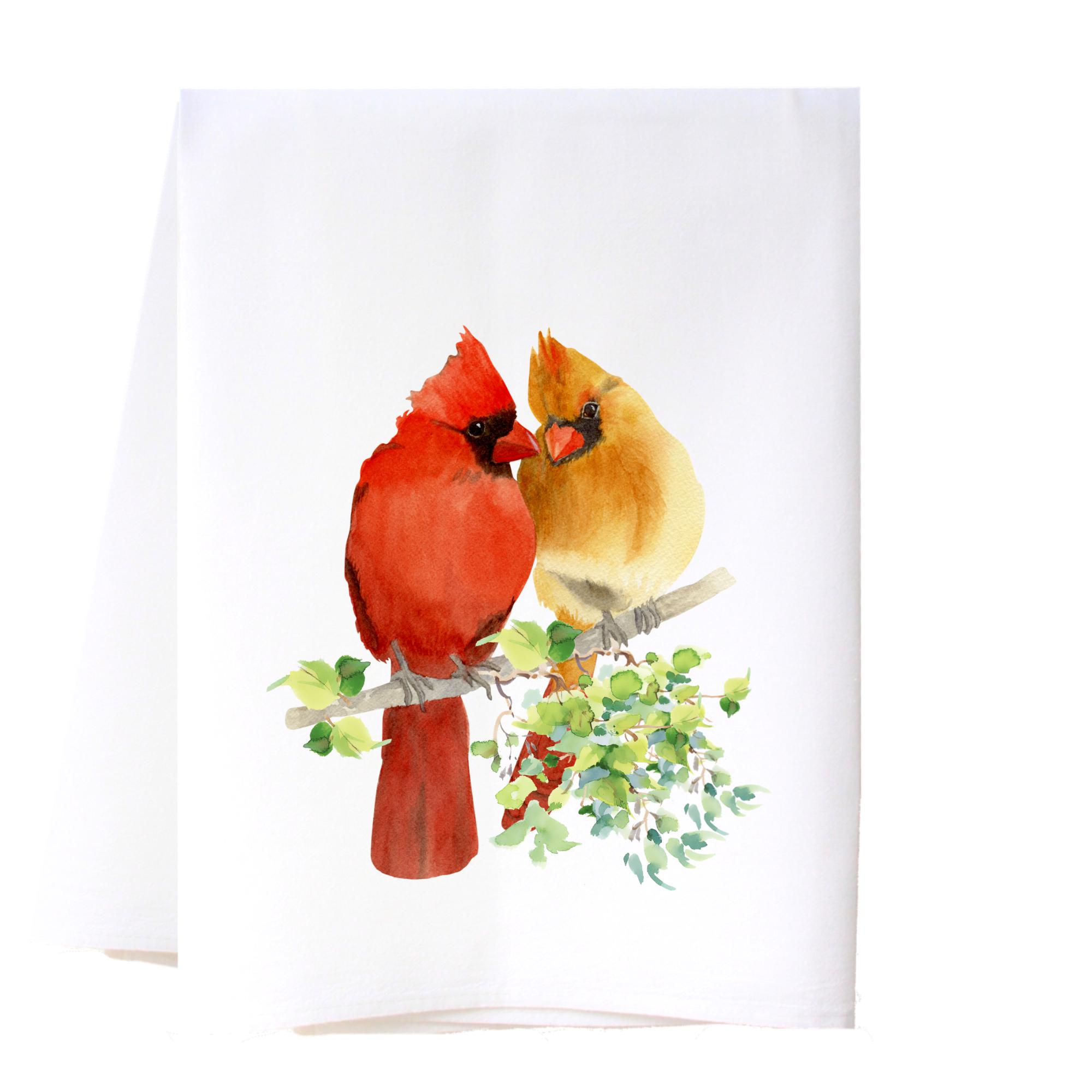 Cardinal Couple Flour Sack Towel