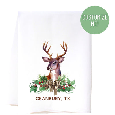 Christmas Stag Flour Sack Towel