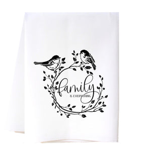 Family Is Everything Flour Sack Towel Kitchen Towel/Dishcloth - Southern Sisters