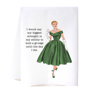 Hold A Grudge Flour Sack Towel Kitchen Towel/Dishcloth - Southern Sisters