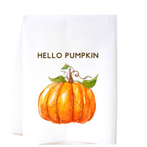 Hello Pumpkin Flour Sack Towel Kitchen Towel/Dishcloth - Southern Sisters