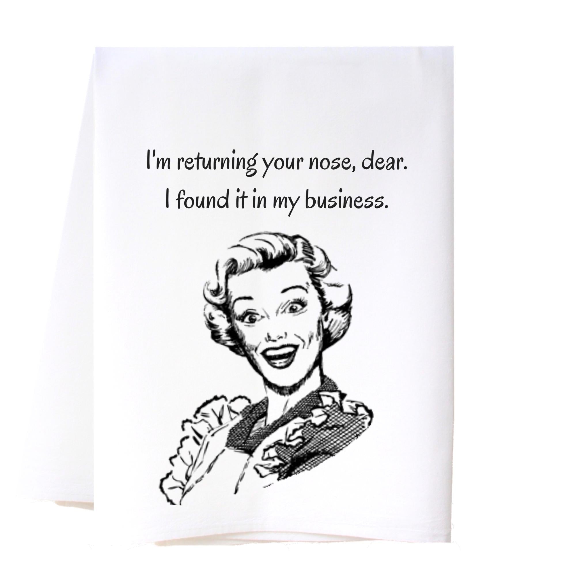 In My Business Flour Sack Towel Kitchen Towel/Dishcloth - Southern Sisters