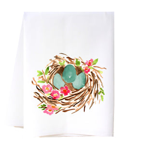 Nest With Blue Eggs Flour Sack Towel Kitchen Towel/Dishcloth - Southern Sisters
