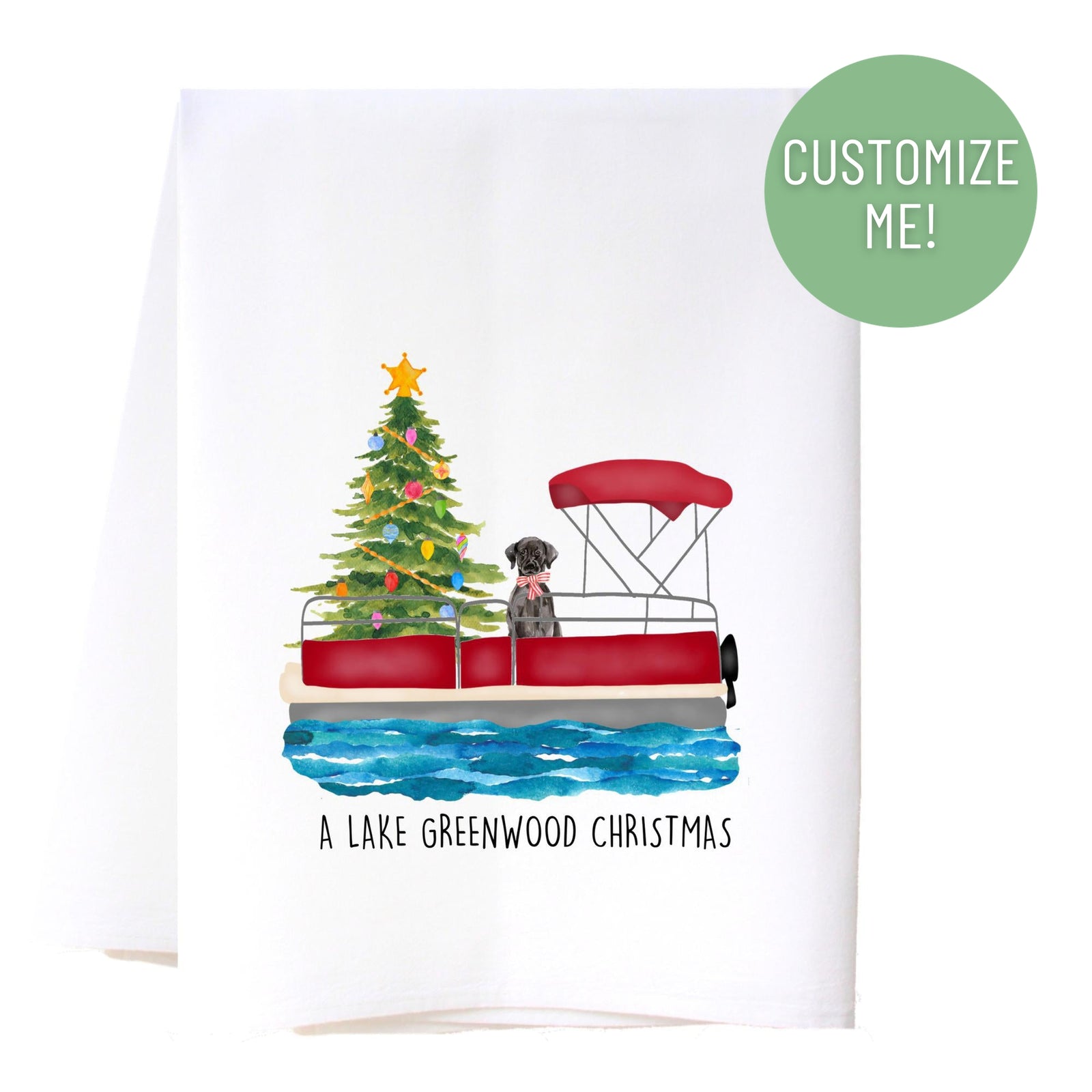 Pontoon Christmas Kitchen Towel