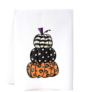 Painted Pumpkin Stack Flour Sack Towel Kitchen Towel/Dishcloth - Southern Sisters