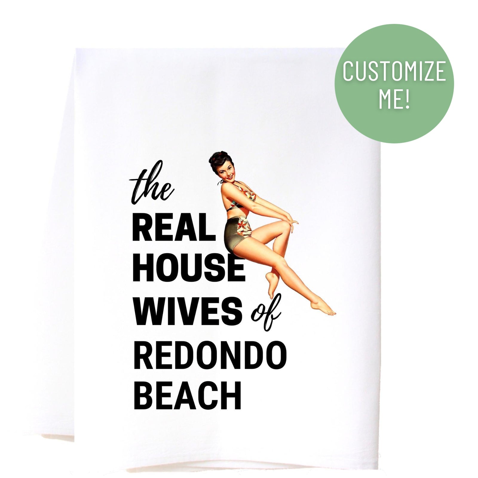 Real Housewives Bathing Beauty Kitchen Towel Kitchen Towels - Southern Sisters