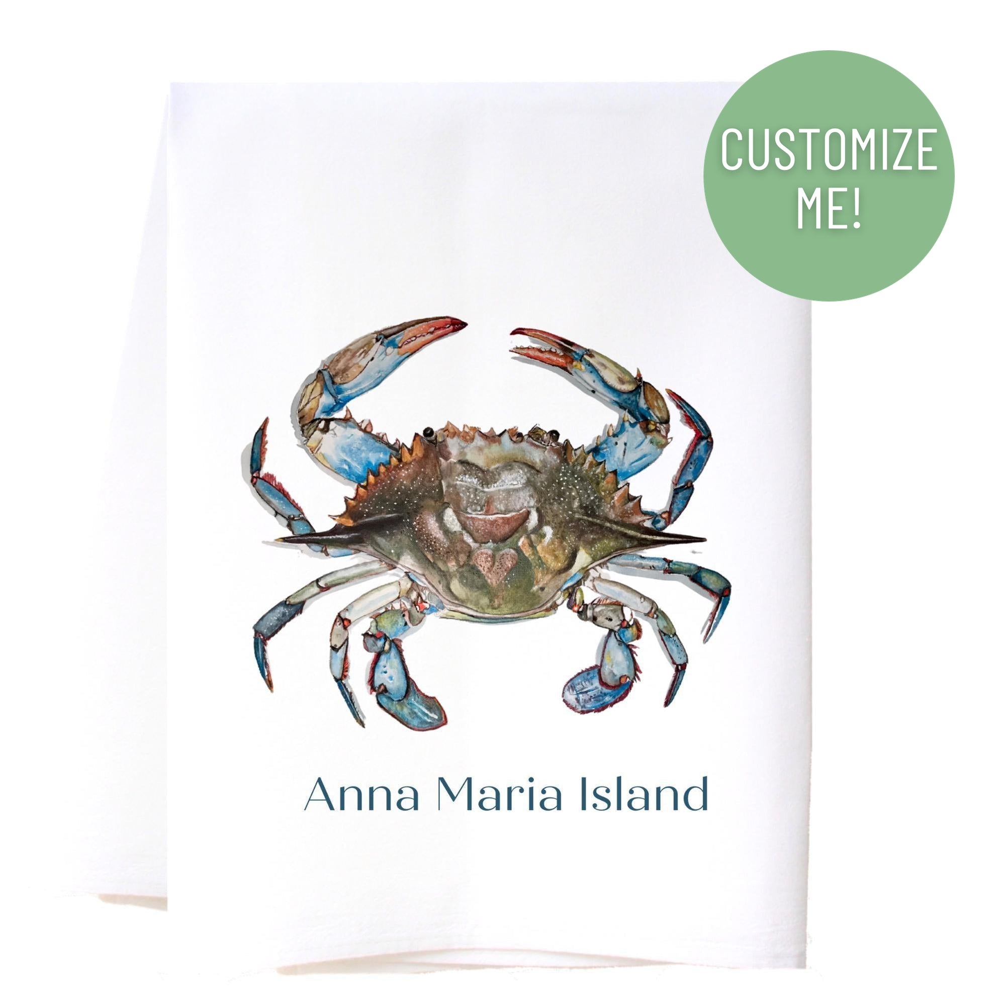 Sea Crab Flour Sack Towel