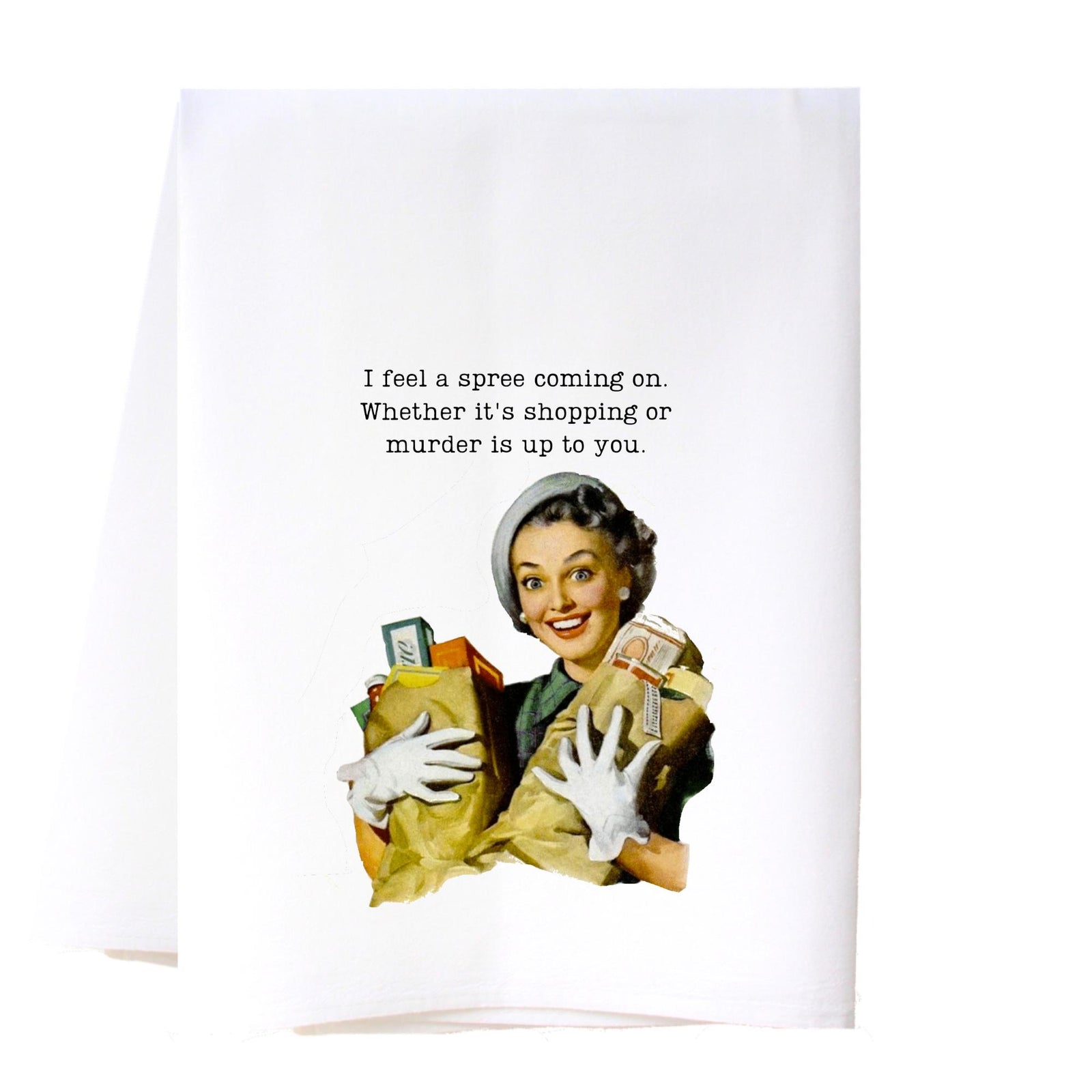 Shopping Or Murder Kitchen Towel