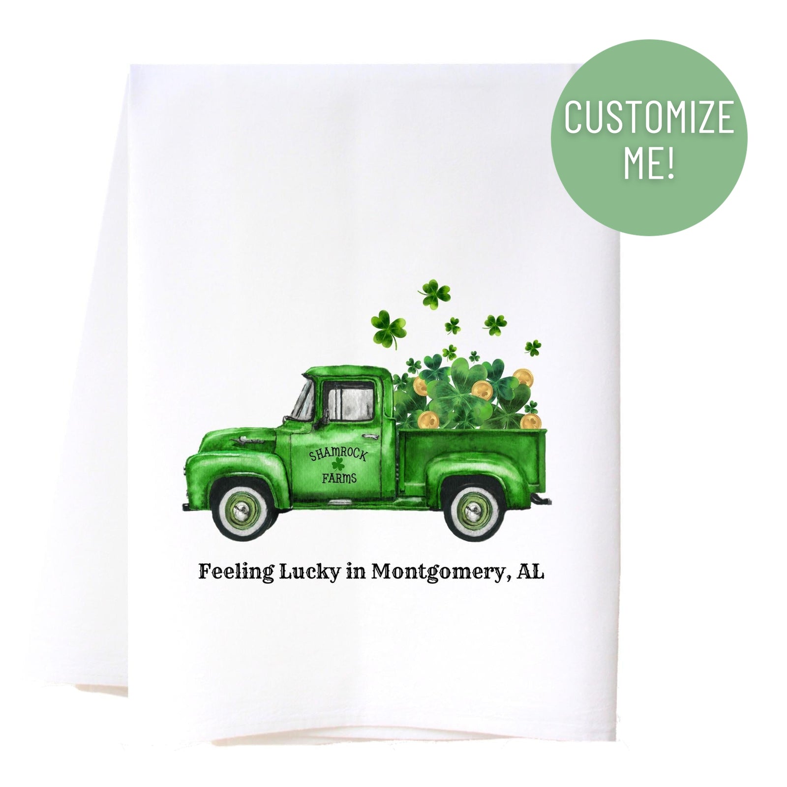 Shamrock Truck Kitchen Towel Kitchen Towels - Southern Sisters