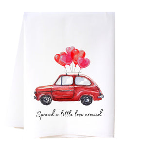 Valentine Car Flour Sack Towel Kitchen Towel/Dishcloth - Southern Sisters