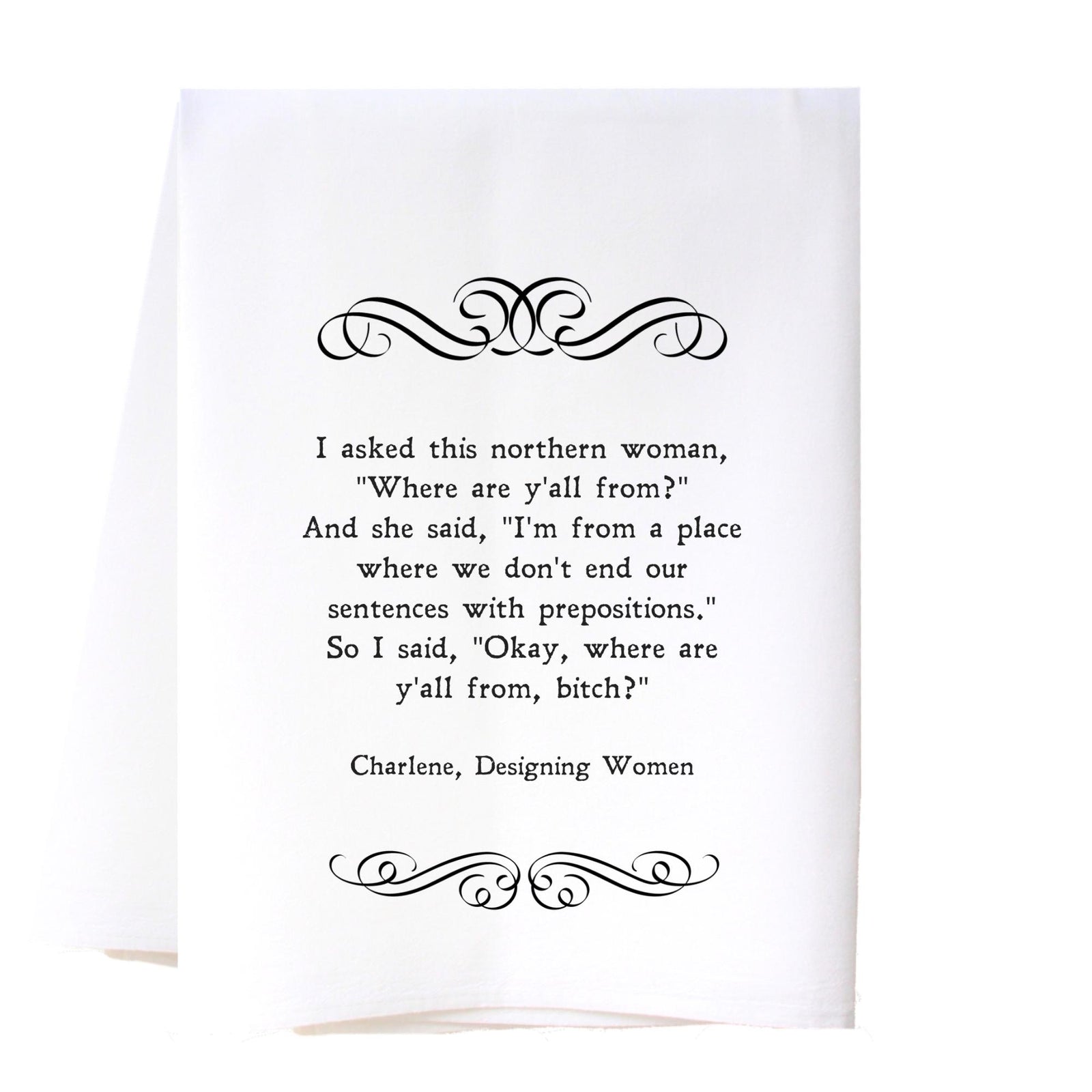 Where Are Y'all From Kitchen Towel