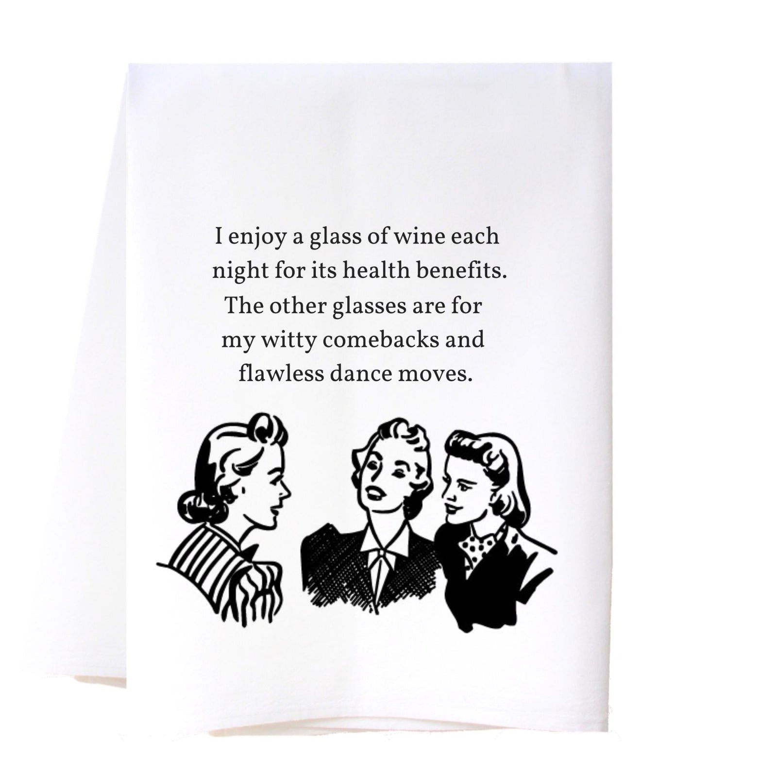 Witty Comebacks Flour Sack Towel Kitchen Towel/Dishcloth - Southern Sisters