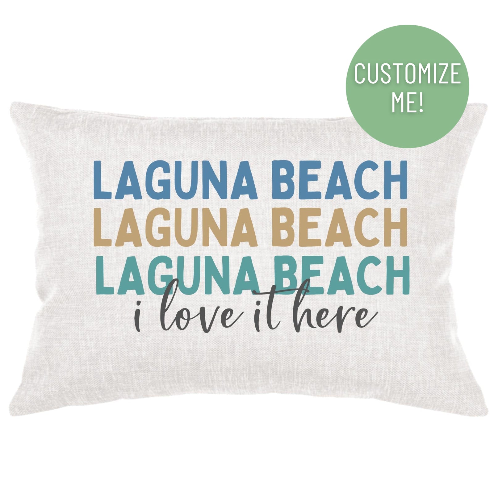 Beach I Love It Here Lumbar Pillow Cover
