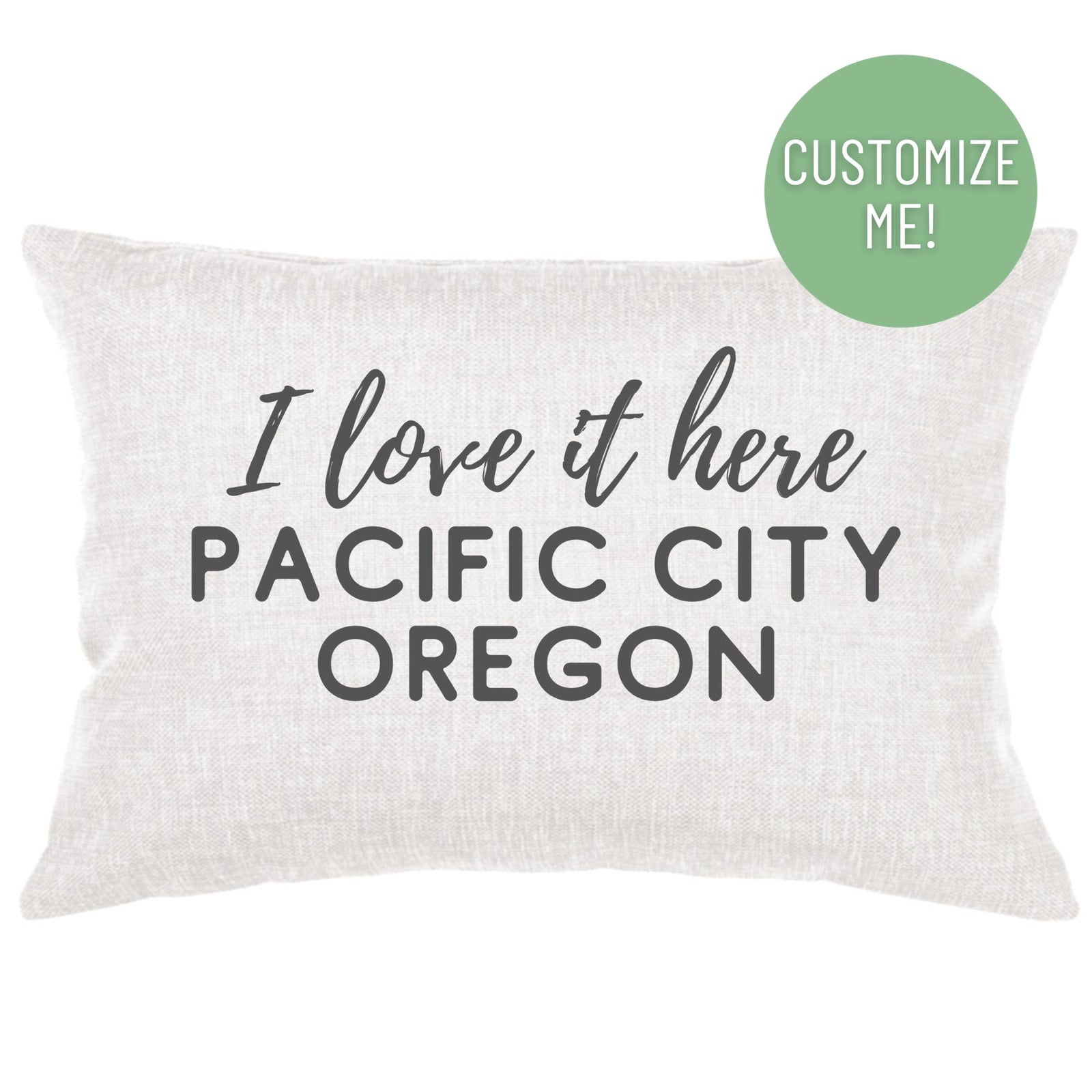 Gray I Love It Here Lumbar Pillow Throw Pillow - Southern Sisters