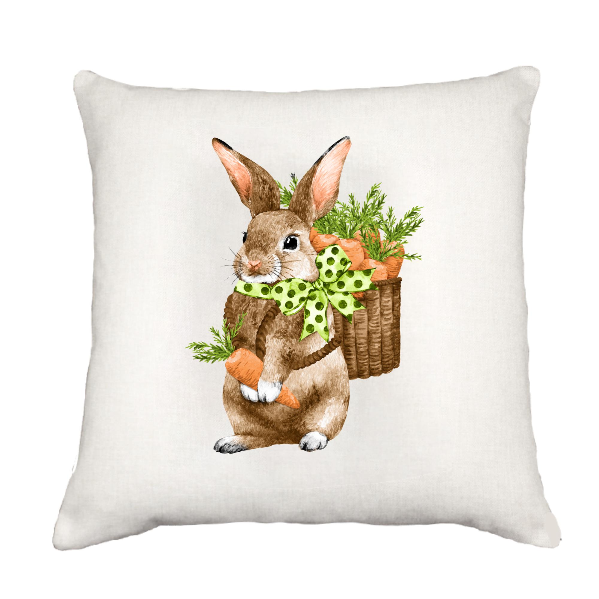 Bunny And Carrots Down Pillow