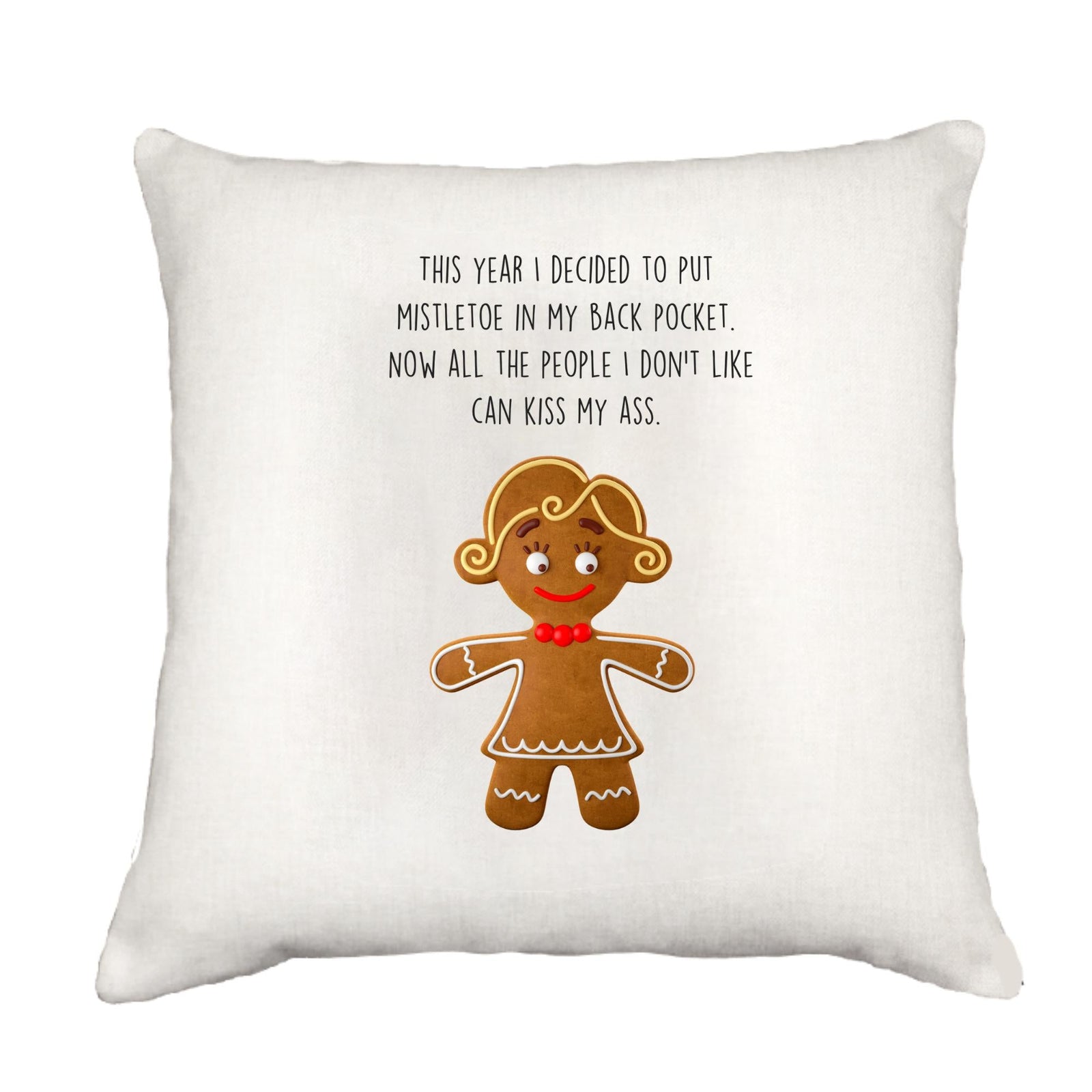 Mistletoe Back Pocket Cottage Pillow Throw/Decorative Pillow - Southern Sisters