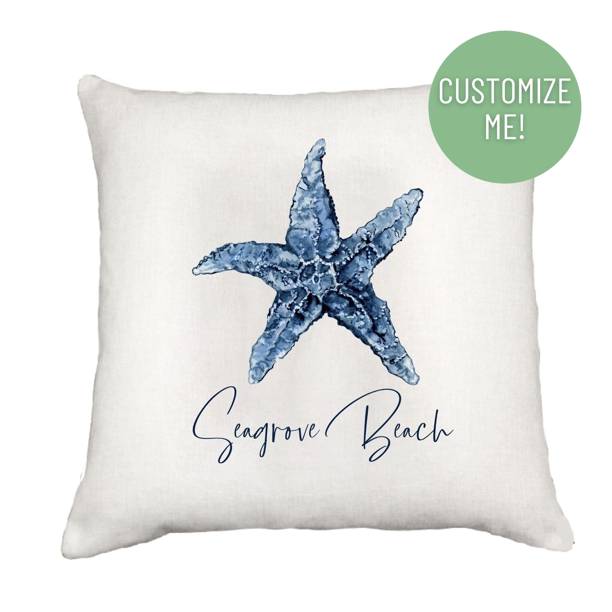 Blue Starfish Down Pillow