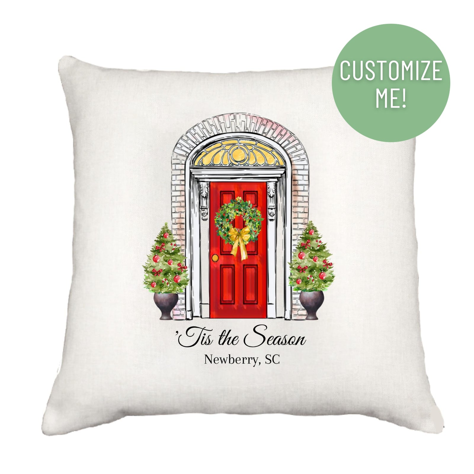 Christmas Door Pillow Cover