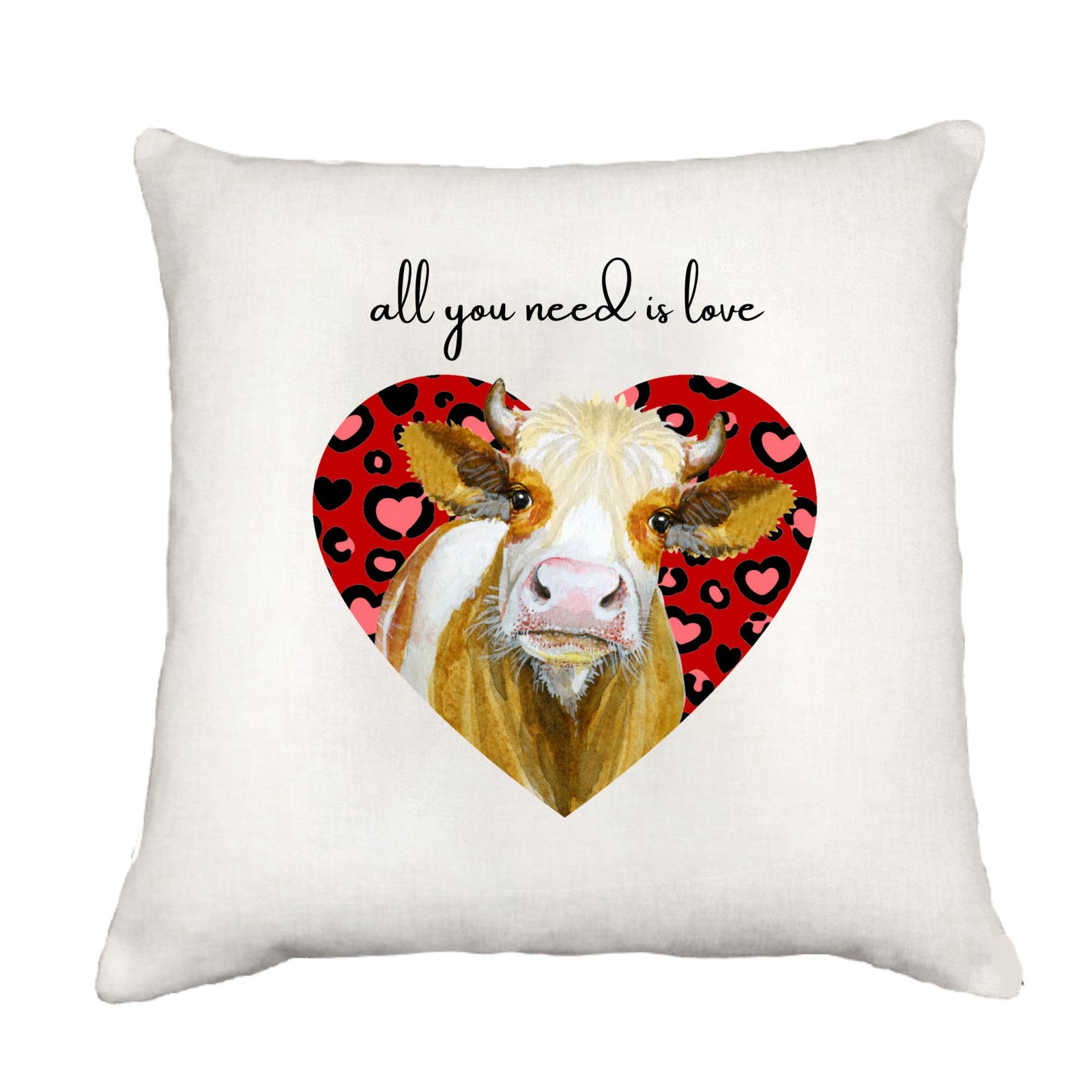 Cow Love Cottage Pillow Throw/Decorative Pillow - Southern Sisters