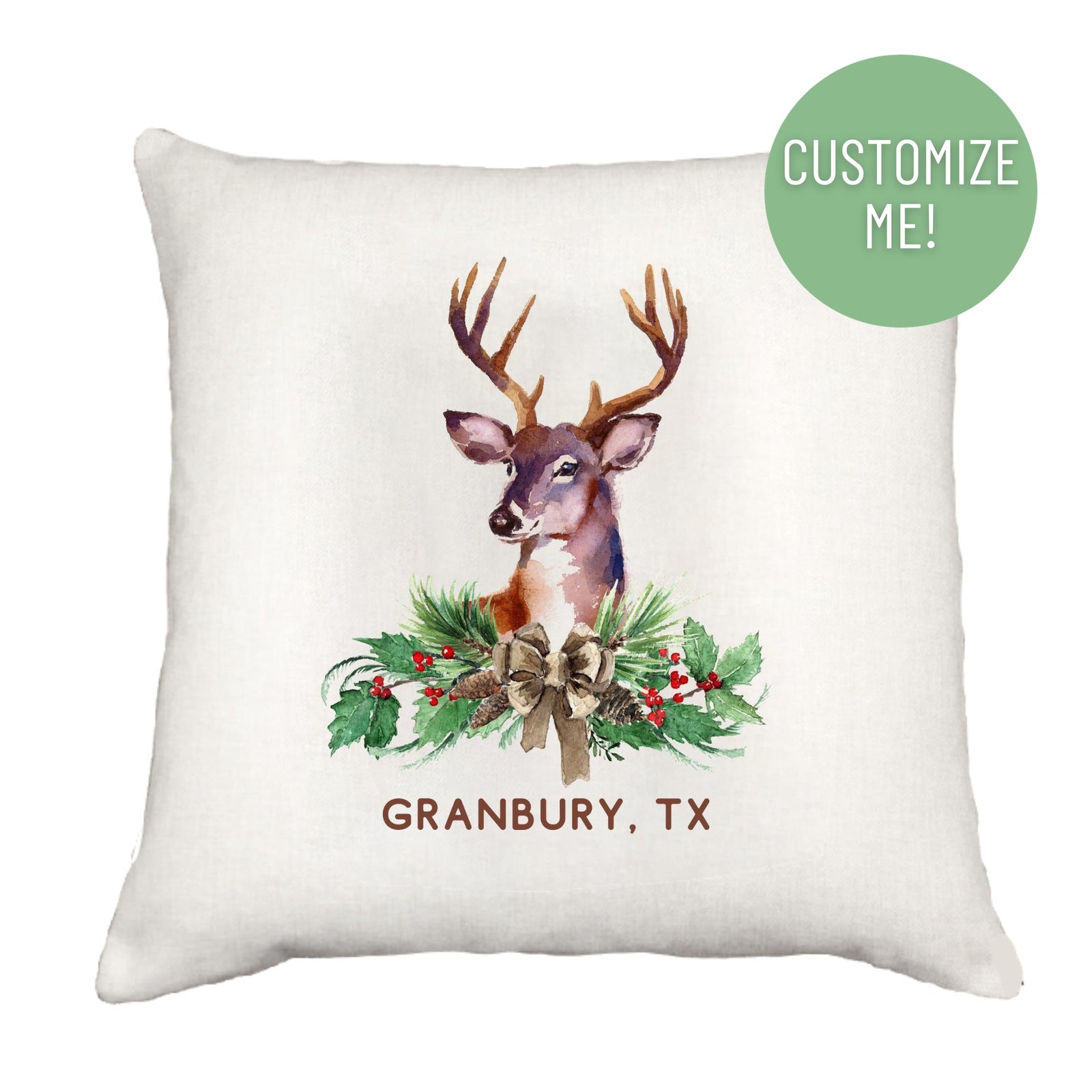 Christmas Stag Pillow Cover