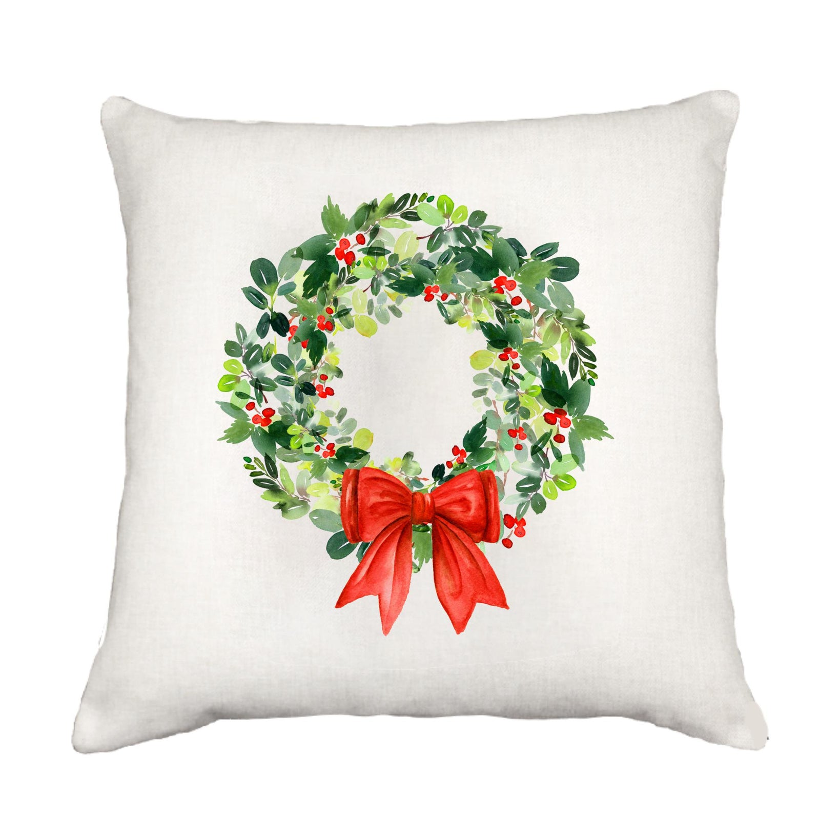 Christmas Wreath Cottage Pillow Throw/Decorative Pillow - Southern Sisters