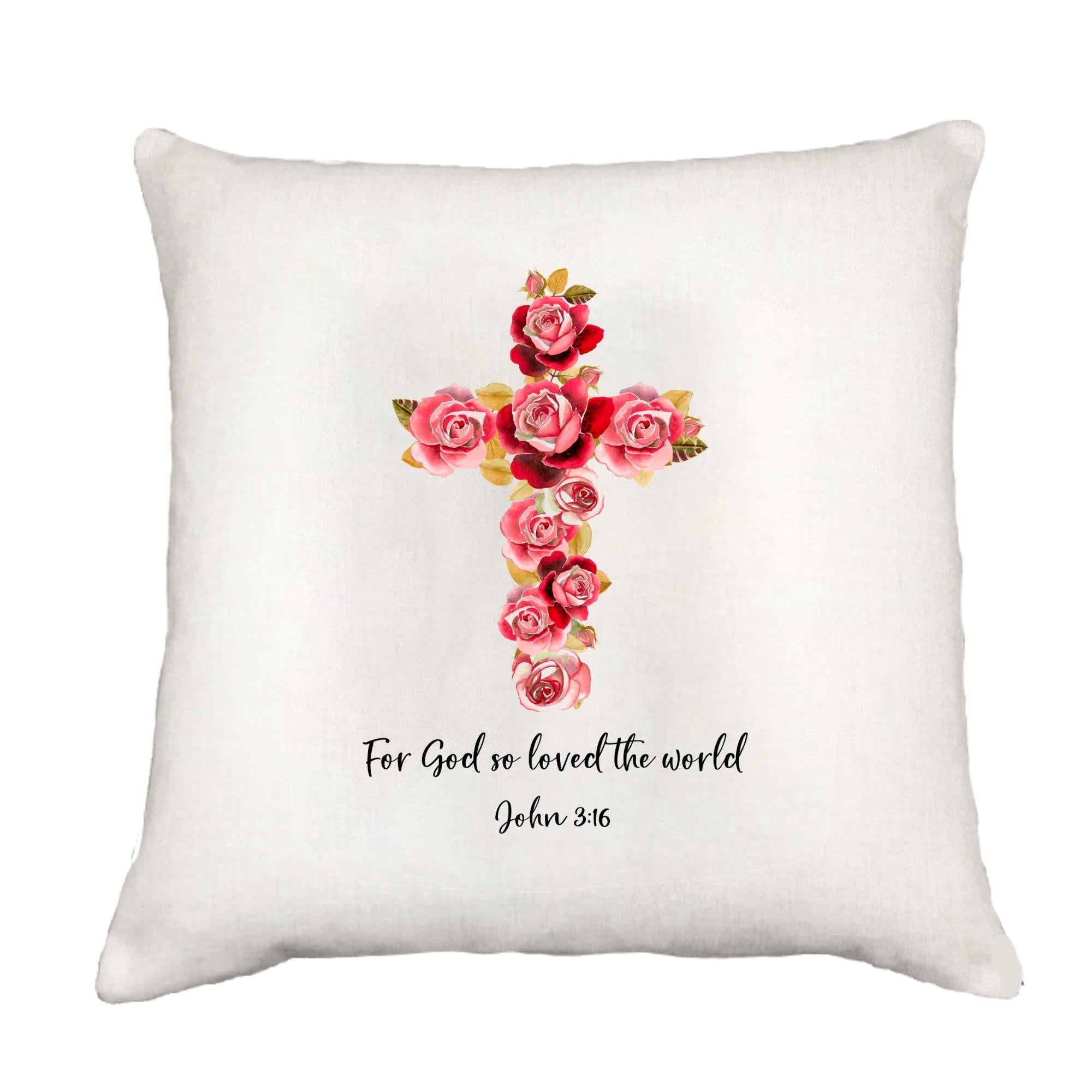 Floral Cross Cottage Pillow Throw/Decorative Pillow - Southern Sisters