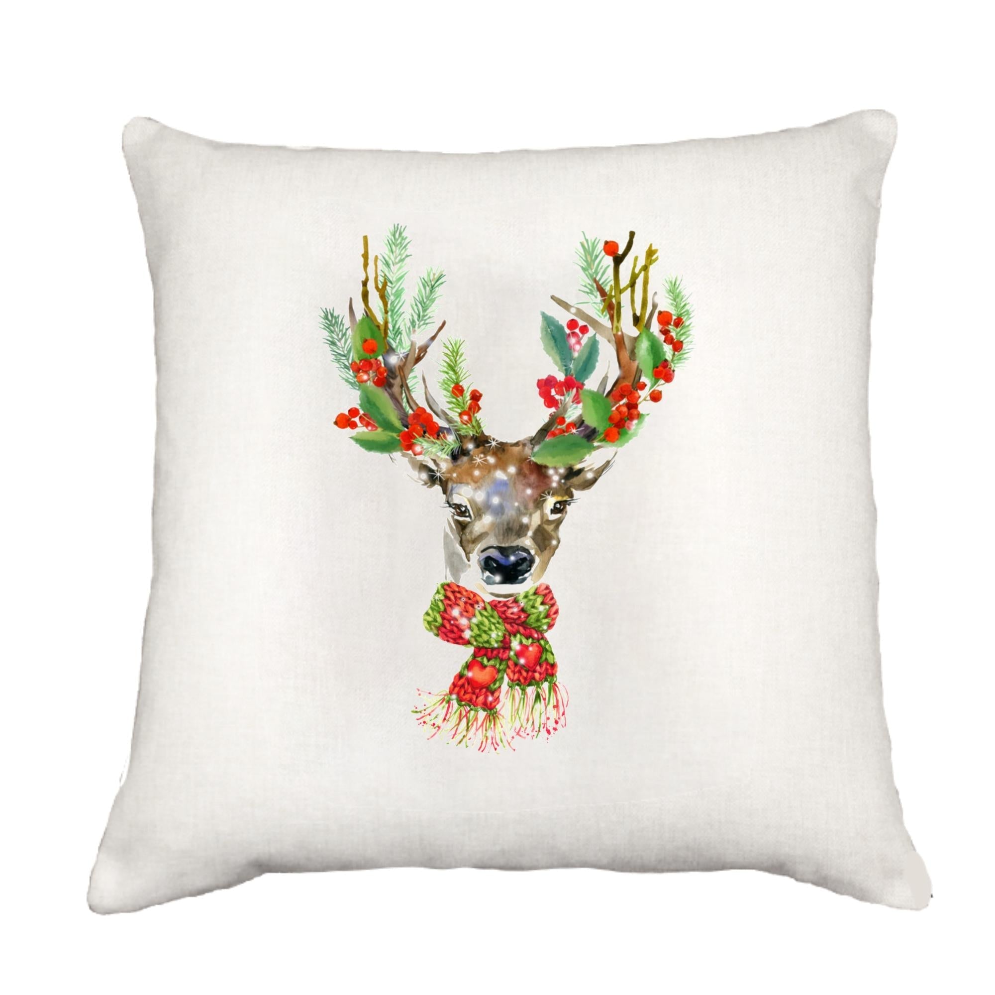 Festive Reindeer Cottage Pillow Throw/Decorative Pillow - Southern Sisters