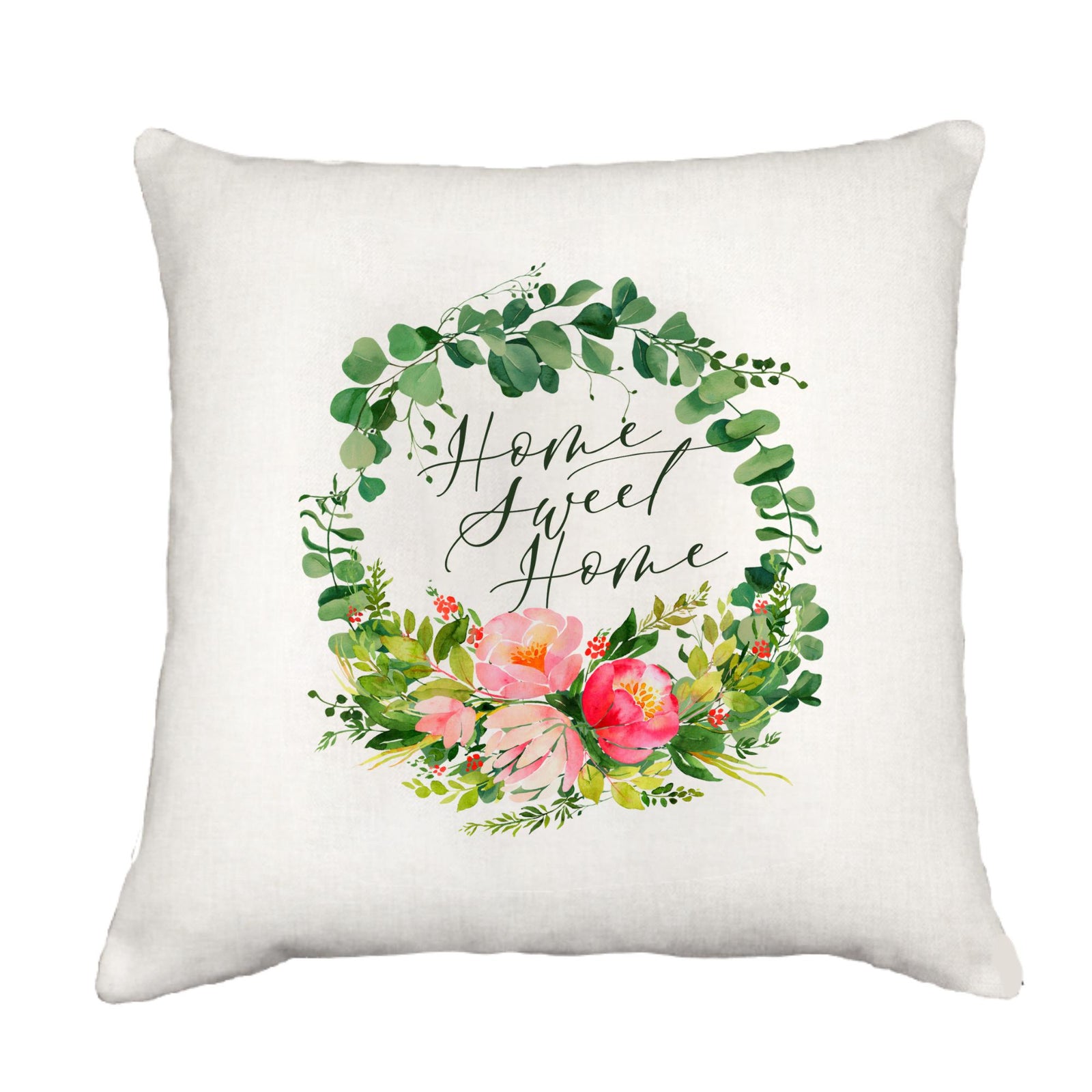 Floral Wreath Pillow Cover