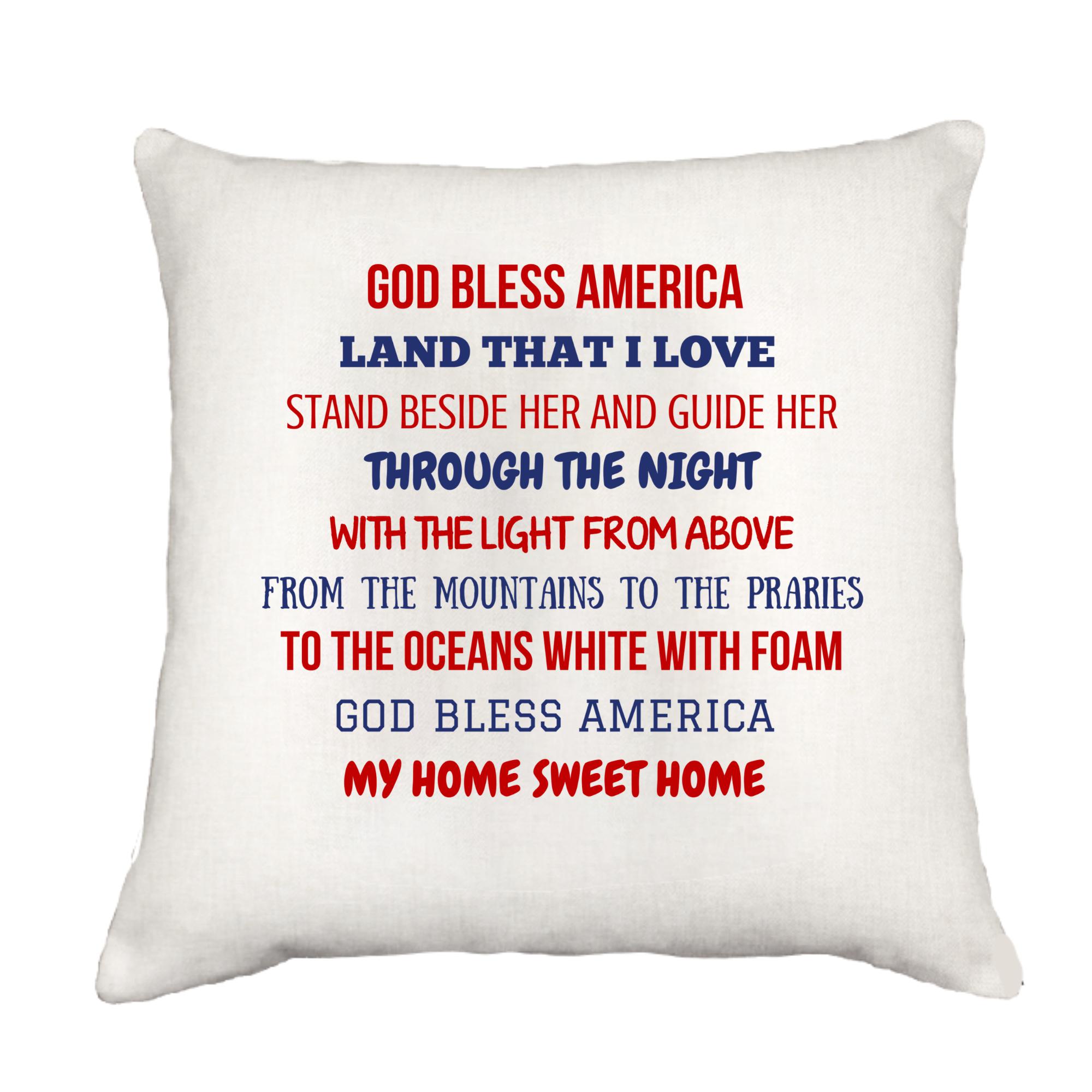 God Bless America Cottage Pillow Throw/Decorative Pillow - Southern Sisters
