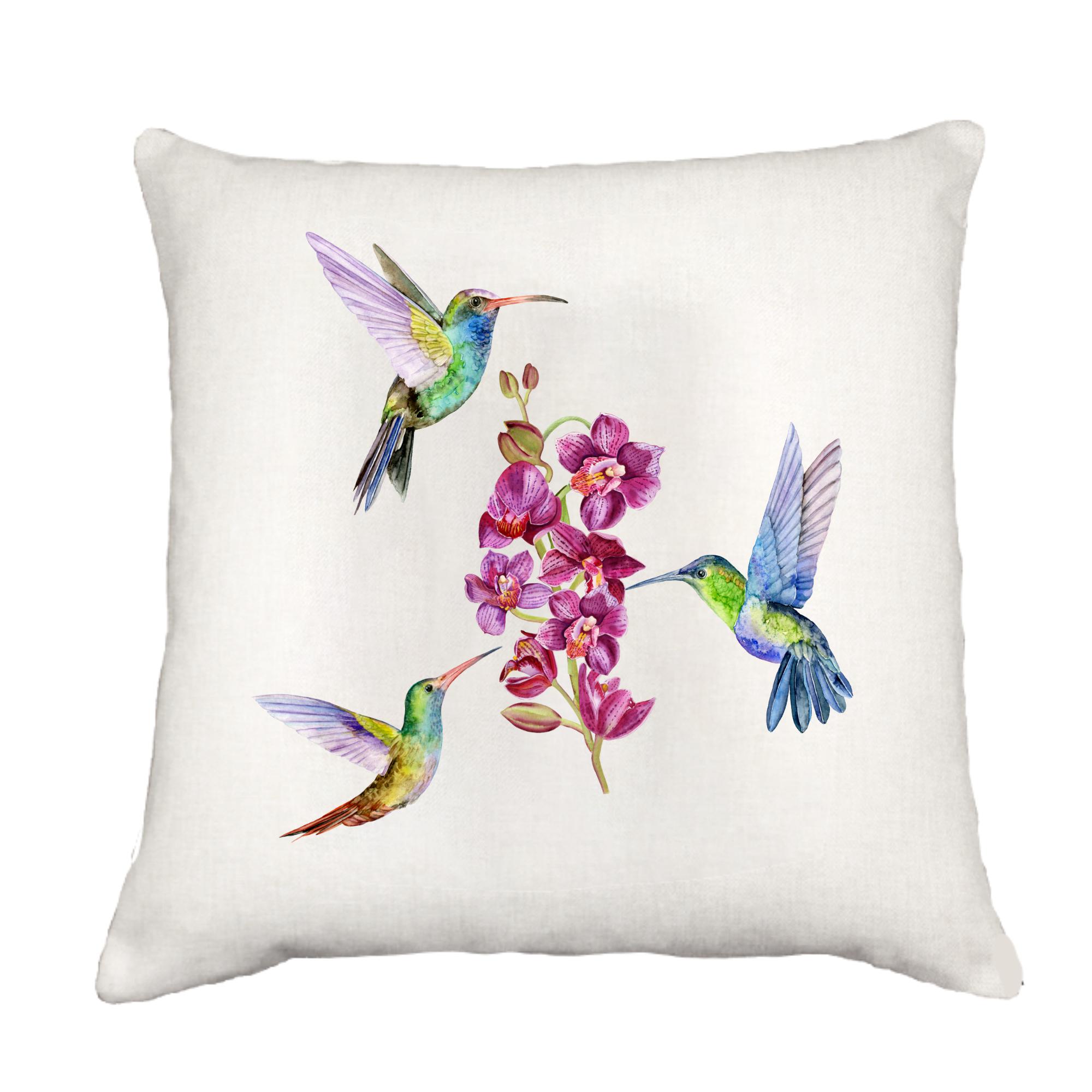 Hummingbird Trio Down Pillow