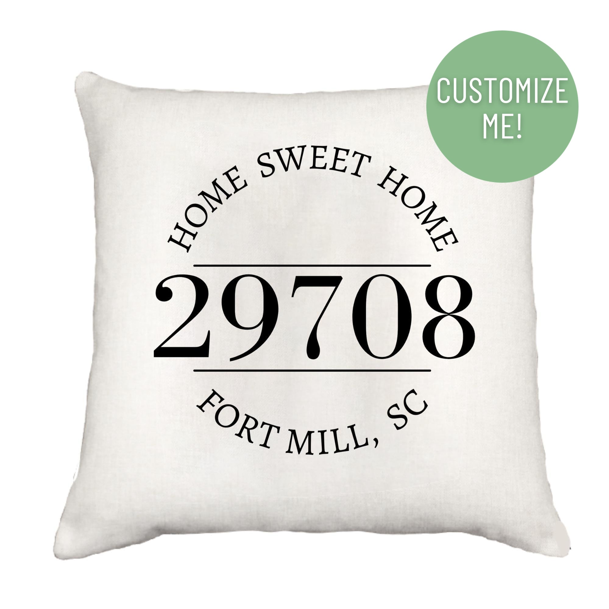 Hometown Zip Code Down Pillow