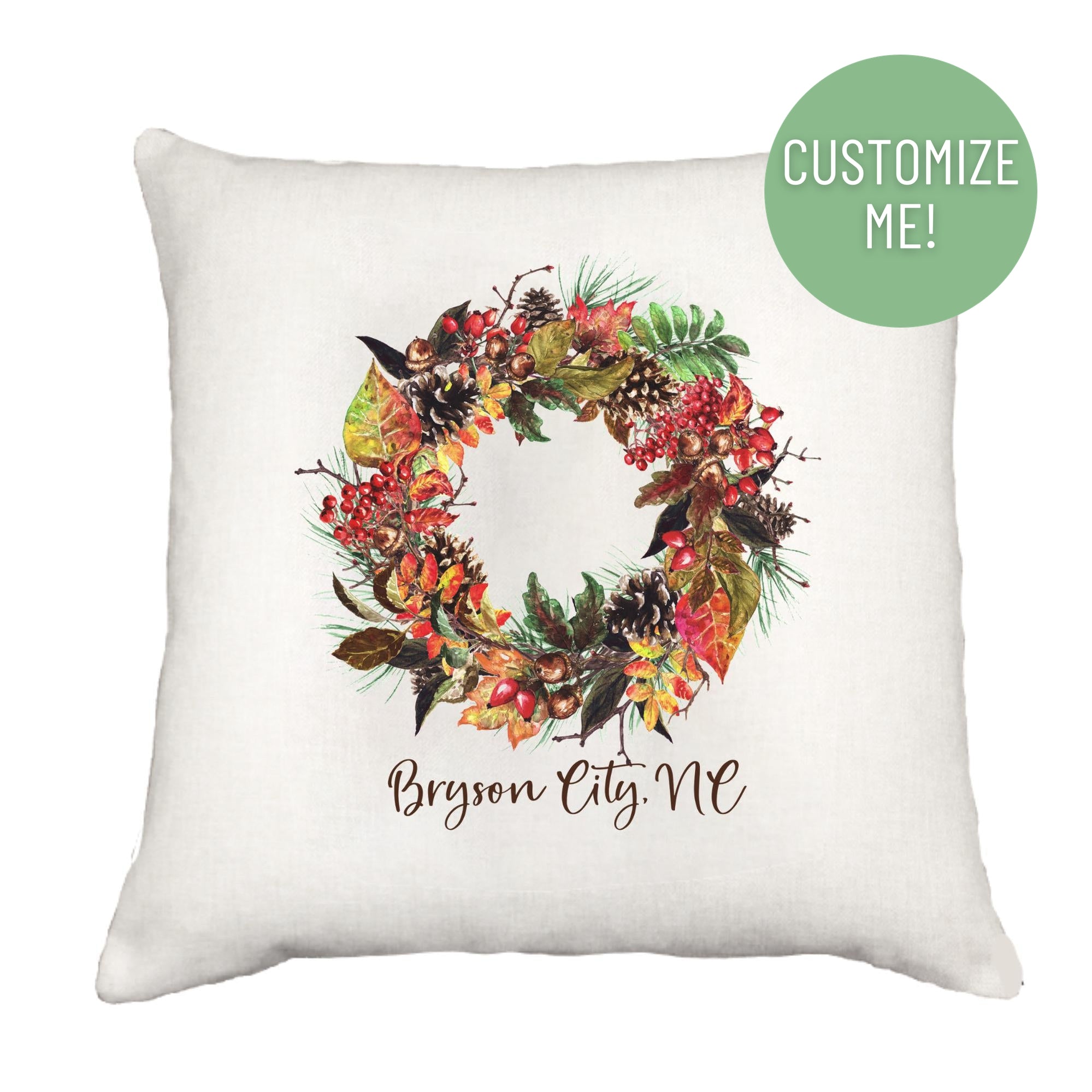 Harvest Wreath Down Pillow