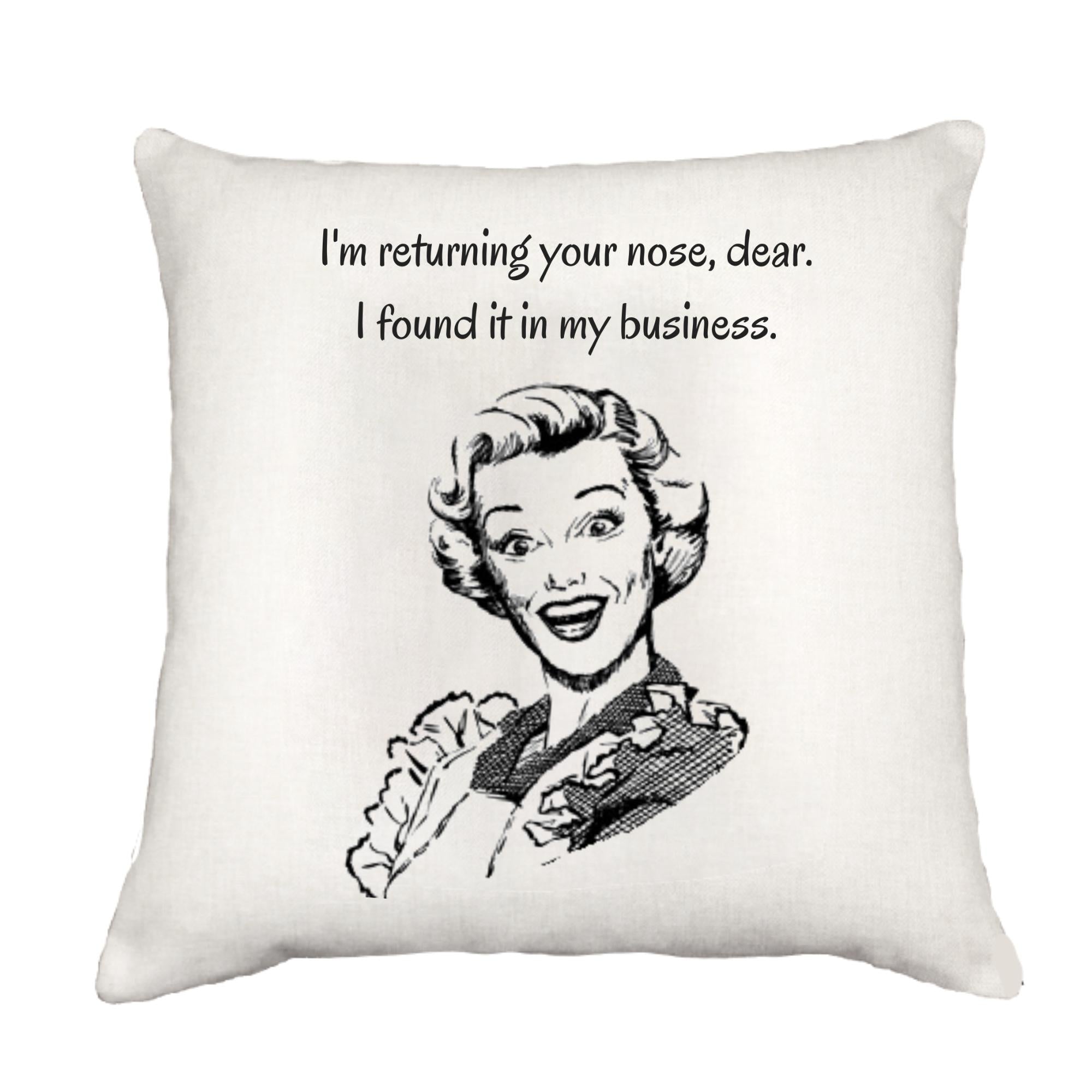 In My Business Cottage Pillow Throw/Decorative Pillow - Southern Sisters