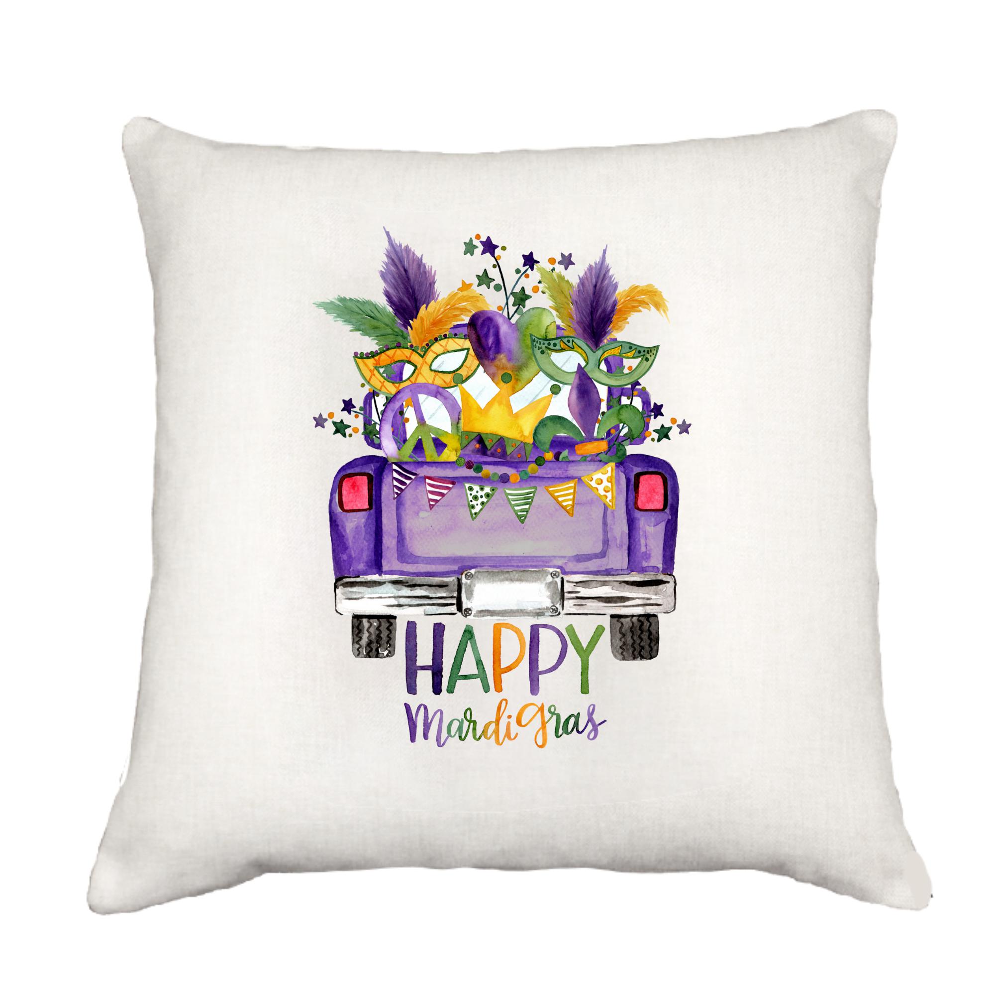 Mardi Gras Truck Cottage Pillow Throw/Decorative Pillow - Southern Sisters