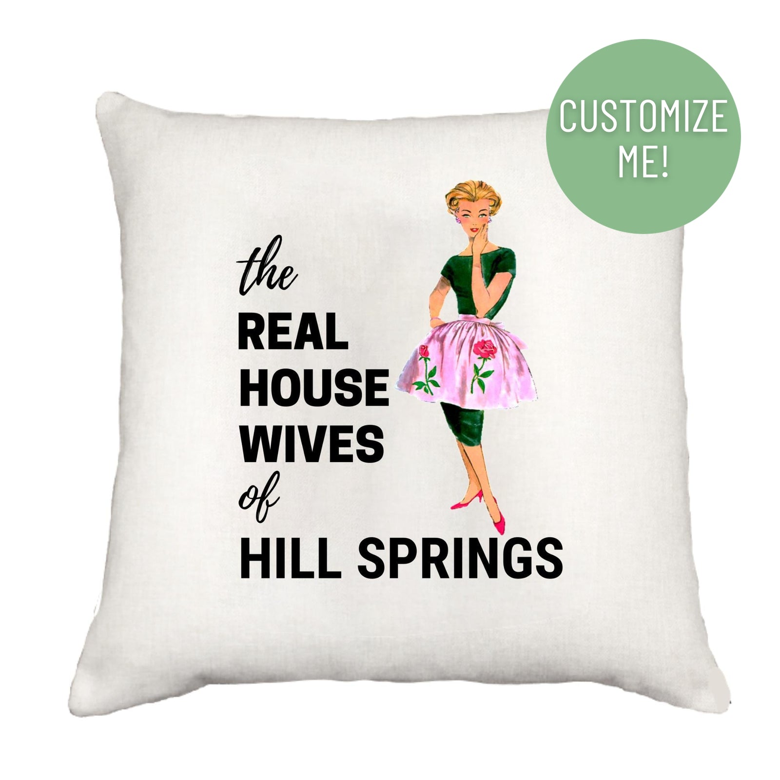 Real Housewives Lady Pillow Cover