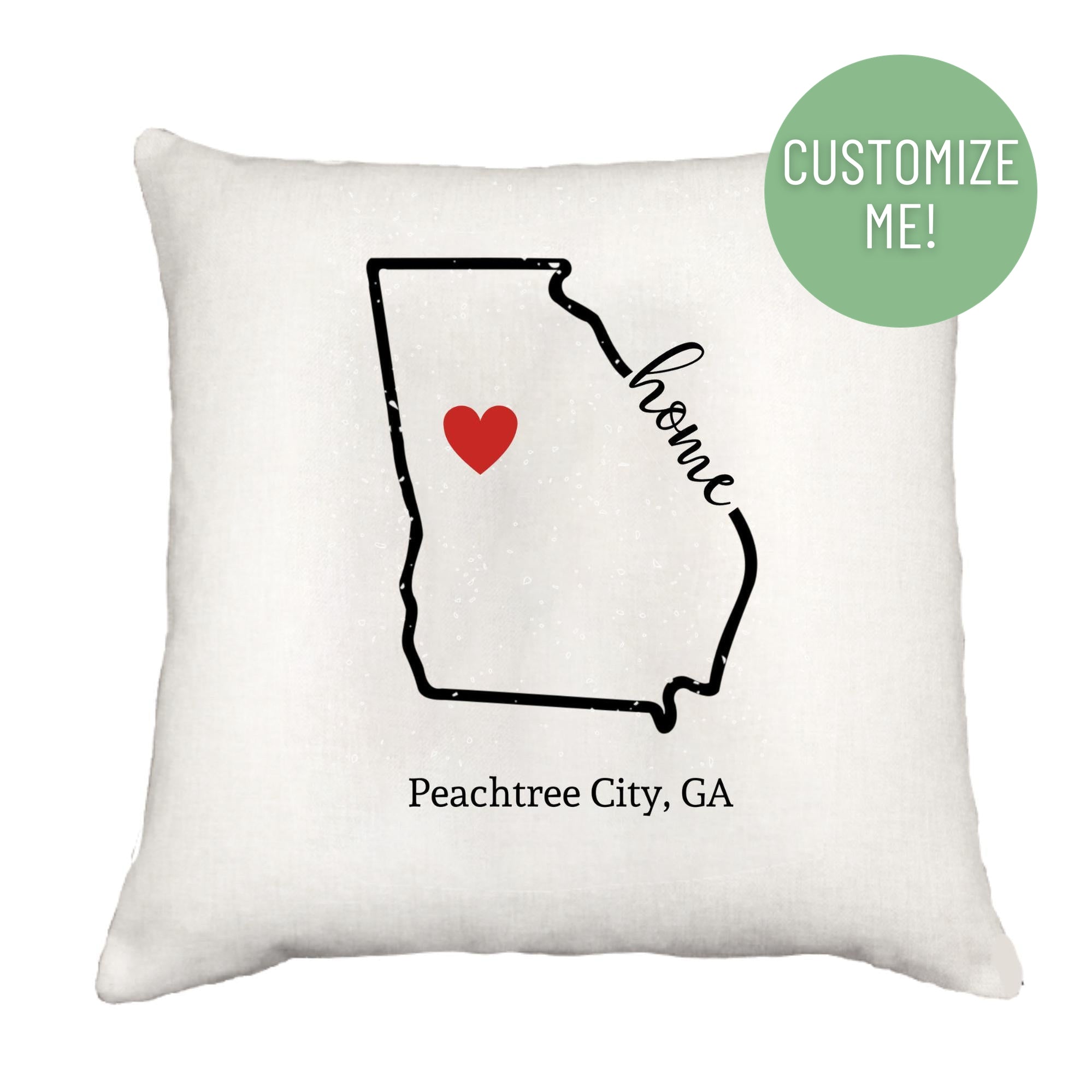 State Outline Home Down Pillow Throw Pillow - Southern Sisters