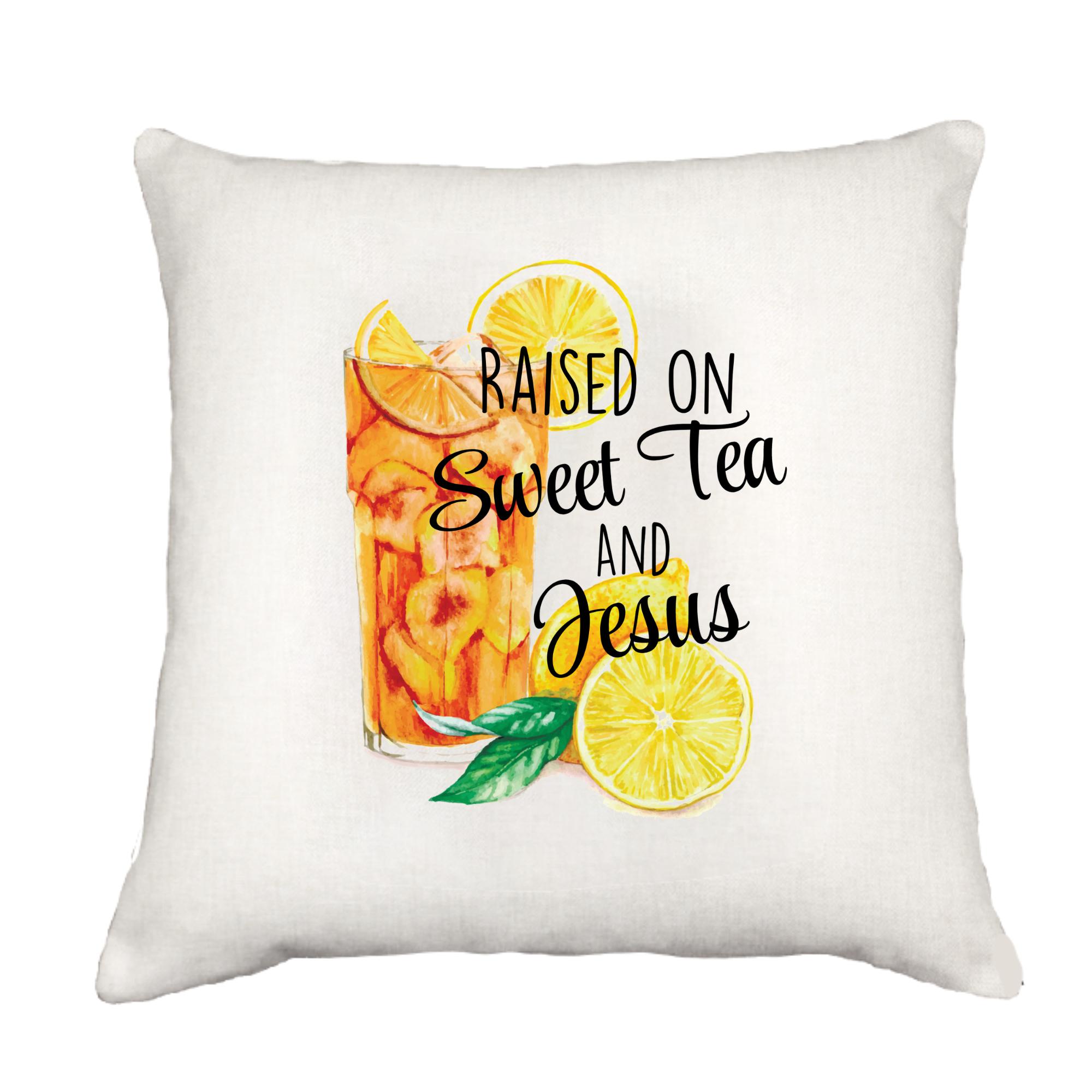 Sweet Tea And Jesus Down Pillow