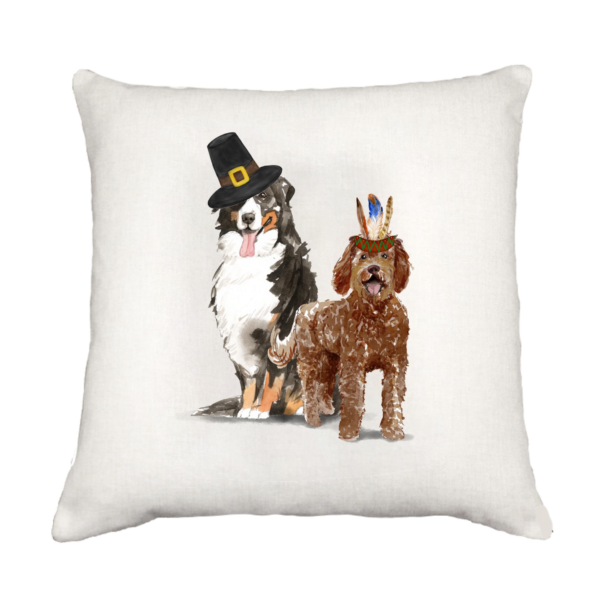 Thanksgiving Dogs Cottage Pillow Throw/Decorative Pillow - Southern Sisters