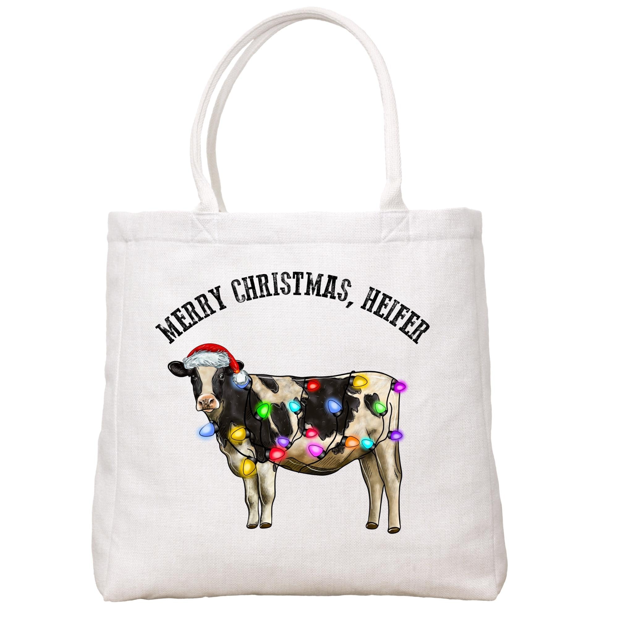 Christmas Heifer Tote Bag Tote Bag - Southern Sisters