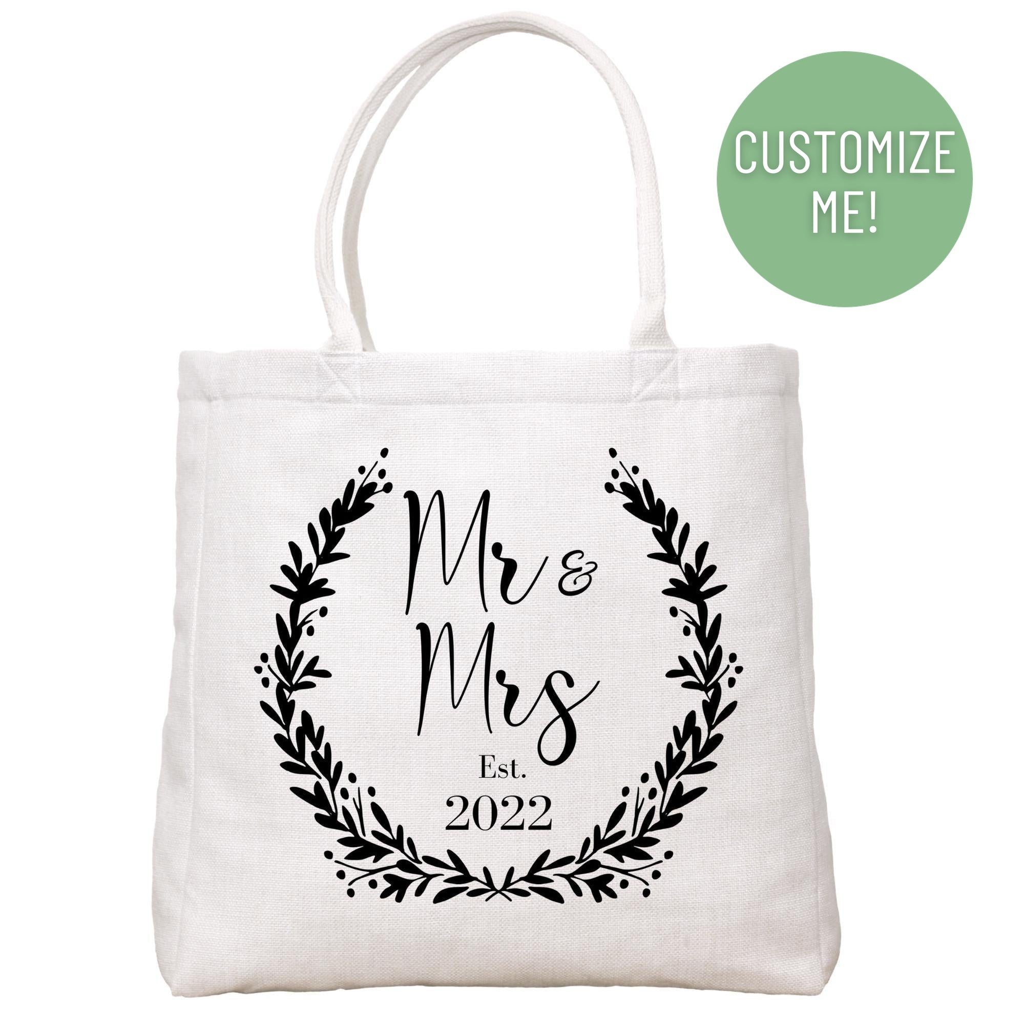 Mr & Mrs Established Date Tote Bag