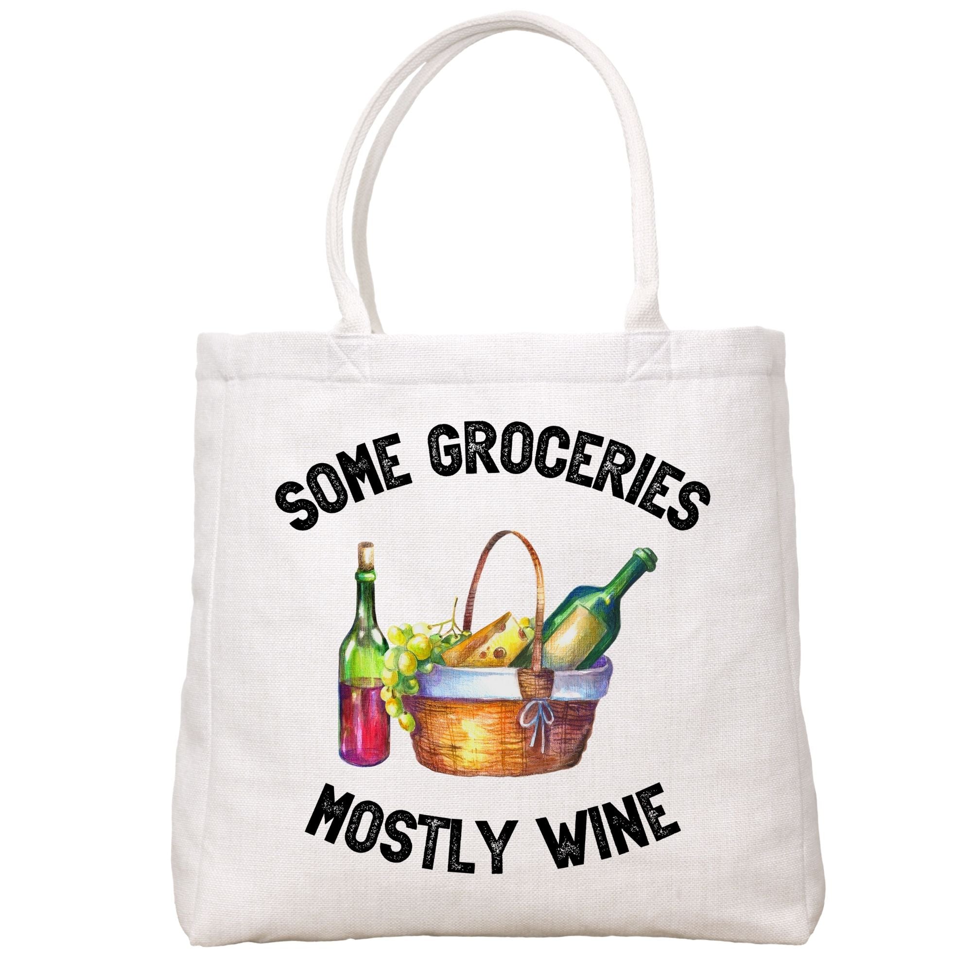 Mostly Wine Tote Bag Tote Bag - Southern Sisters