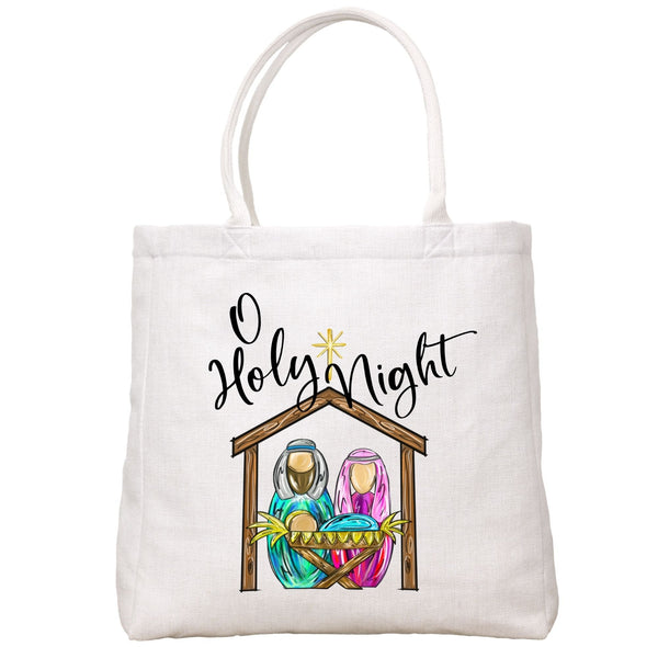 O Holy Night Nativity Tote Bag