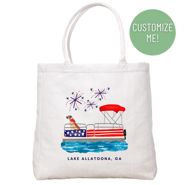 Patriotic Pontoon Tote Bag