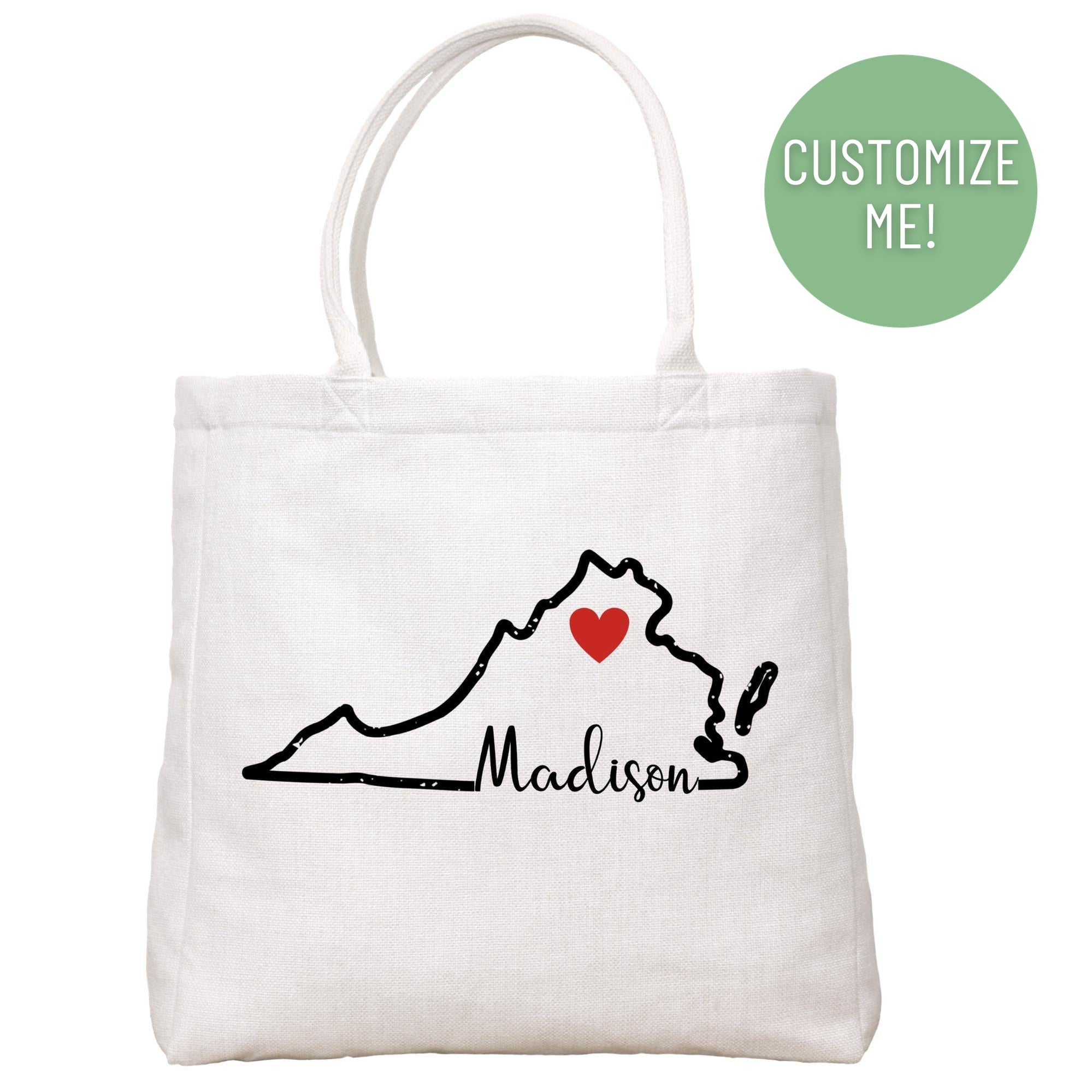 State Outline Hometown Tote Bag