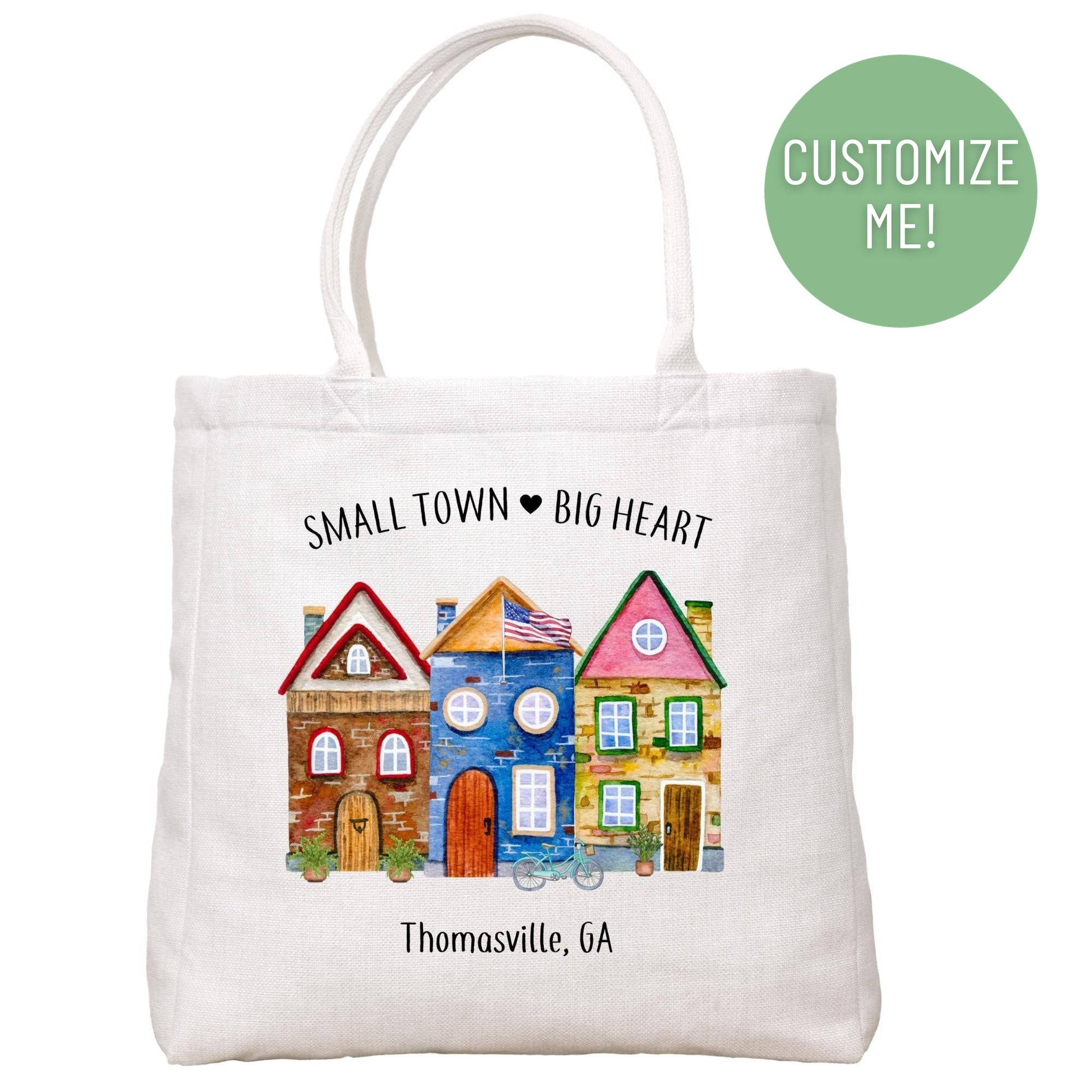Small Town Big Heart Tote Bag