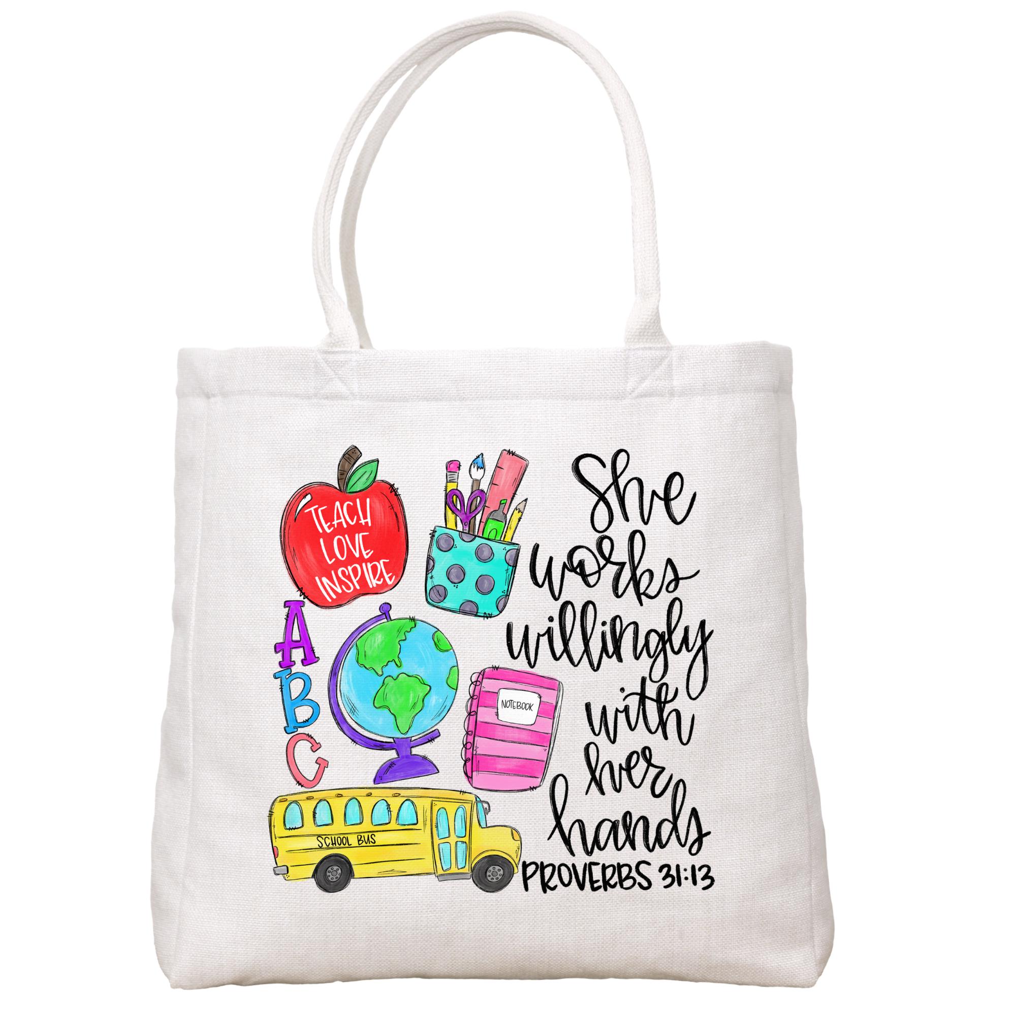 Teacher Proverbs 31 Tote Bag Tote Bag - Southern Sisters