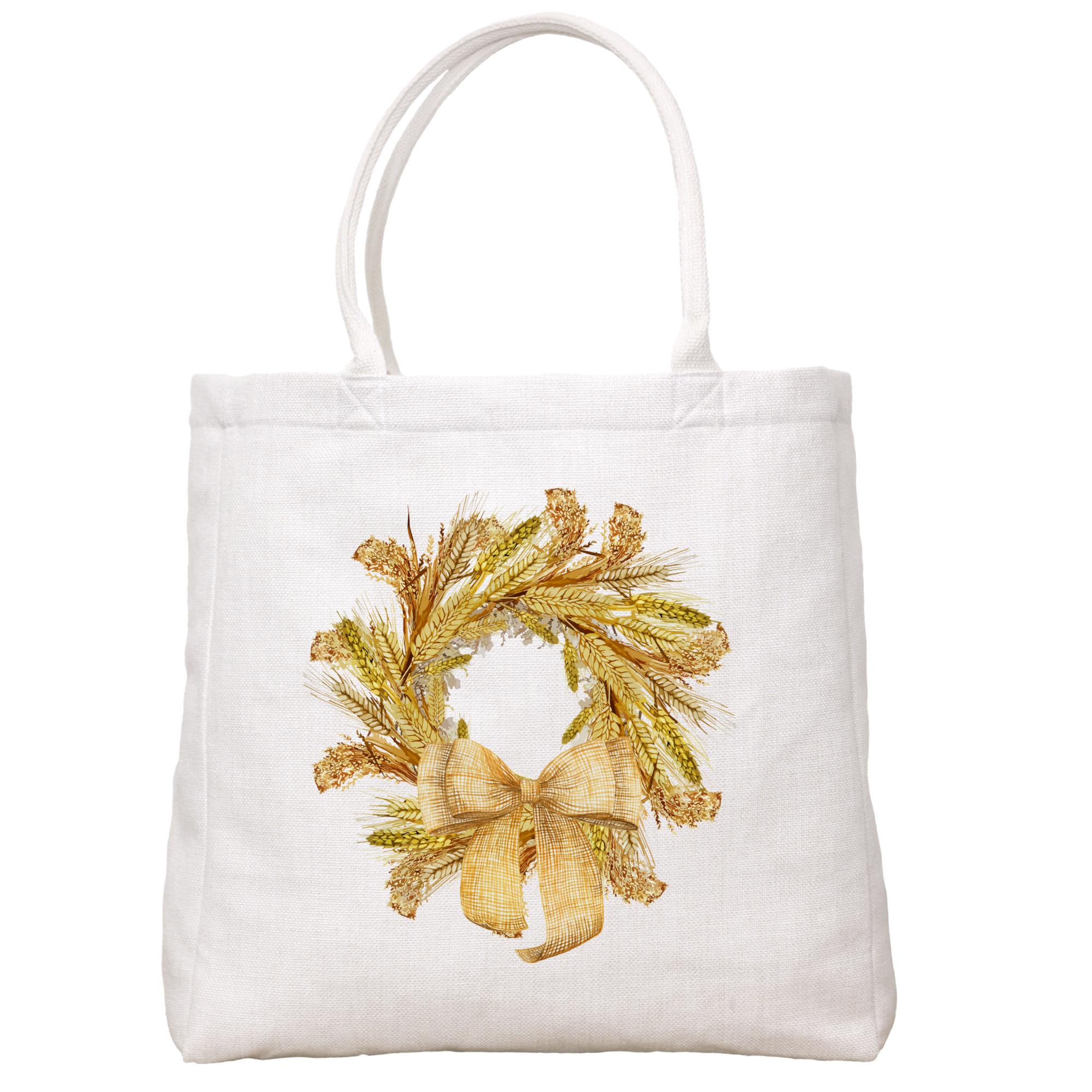 Wheat & Barley Wreath Tote Bag Tote Bag - Southern Sisters