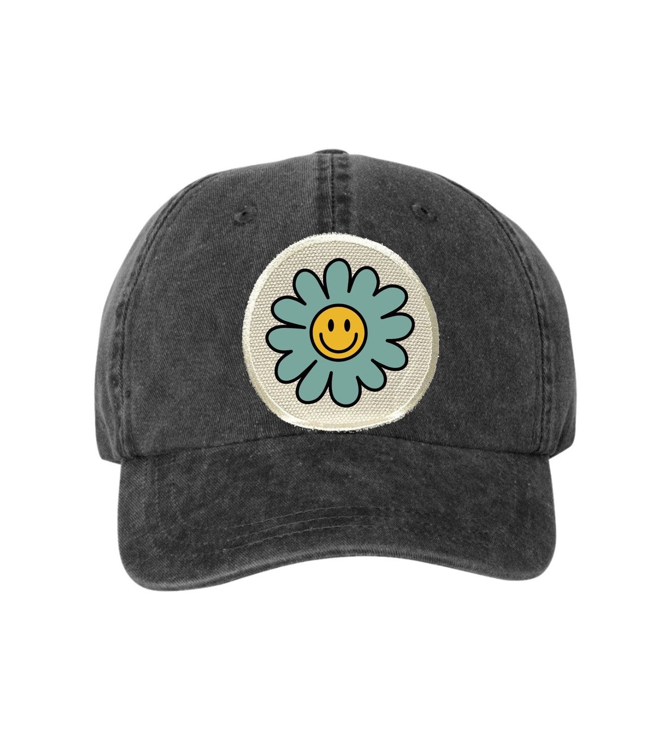 Smiley Flower Ball Cap